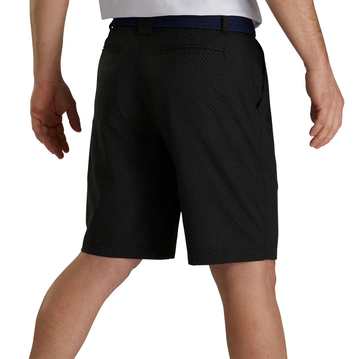 2023 FootJoy Mens Tonal Print Lightweight Shorts  - Black