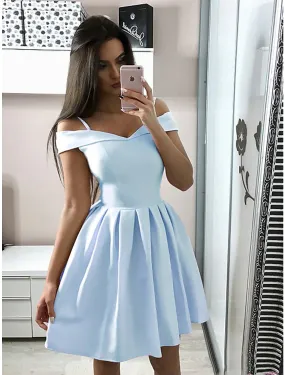 Aimishang  A-Line Cocktail Dresses Minimalist Dress Homecoming Party Wear Knee Length Sleeveless V Neck Pink Dress Stretch Fabric with Pleats