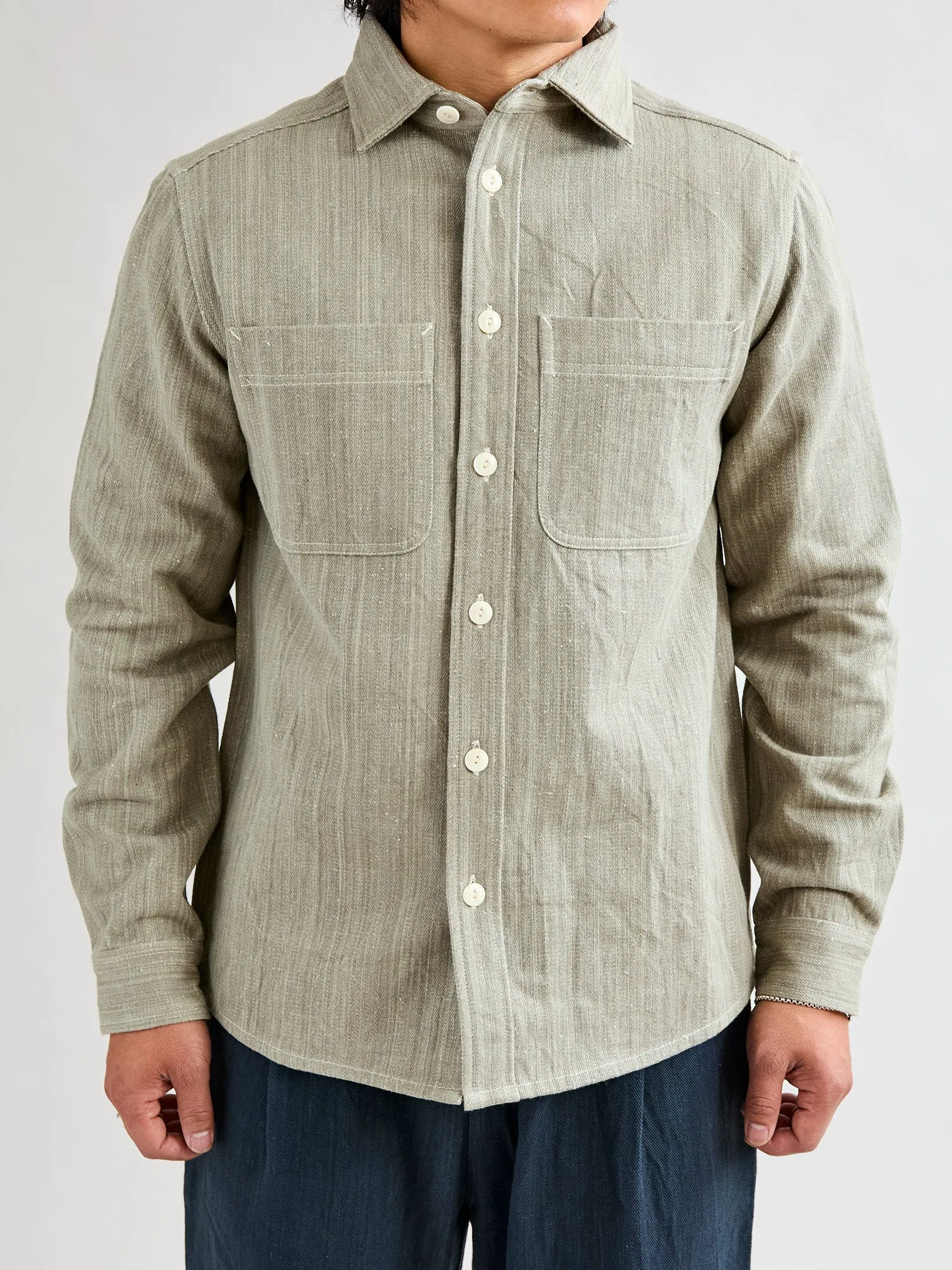 Ames Workshirt in Iron Grey Denim