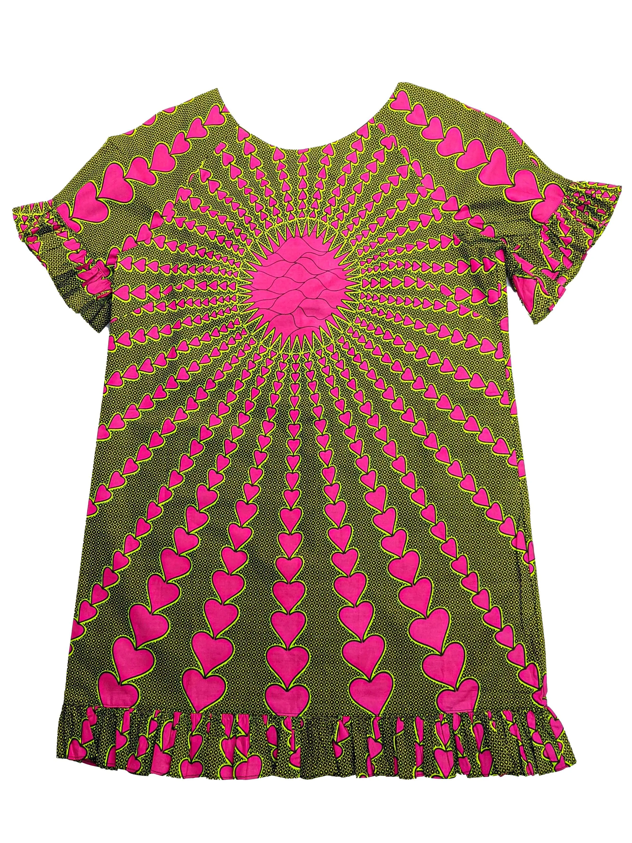 Ankara Love Shift Dress With Scarf