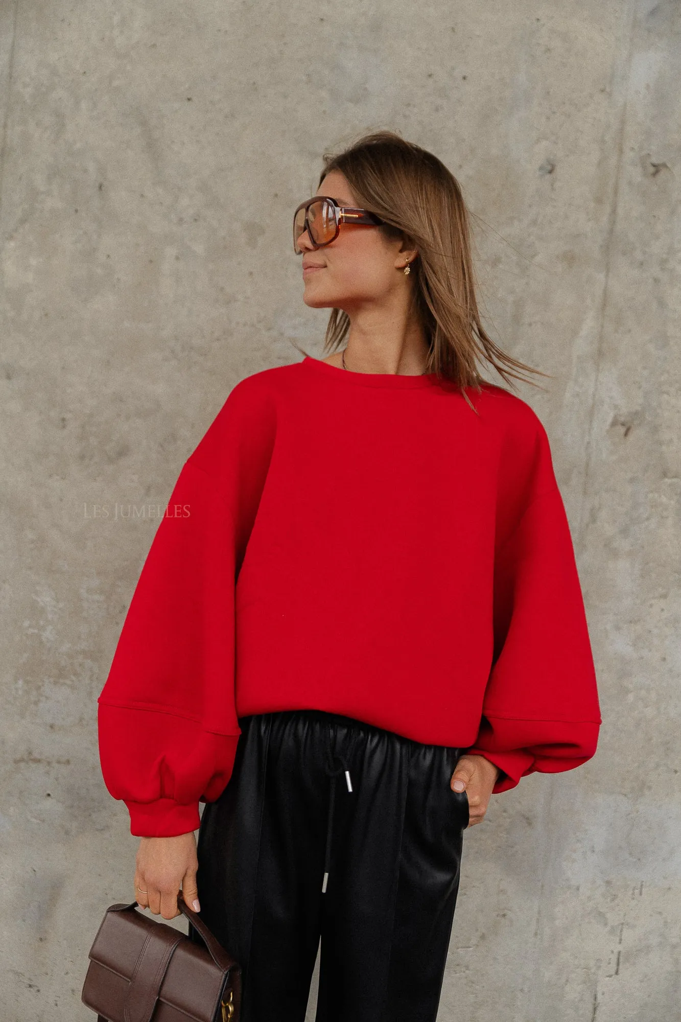 Anke sweater deep red
