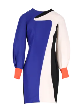 ballon sleeve midi dress