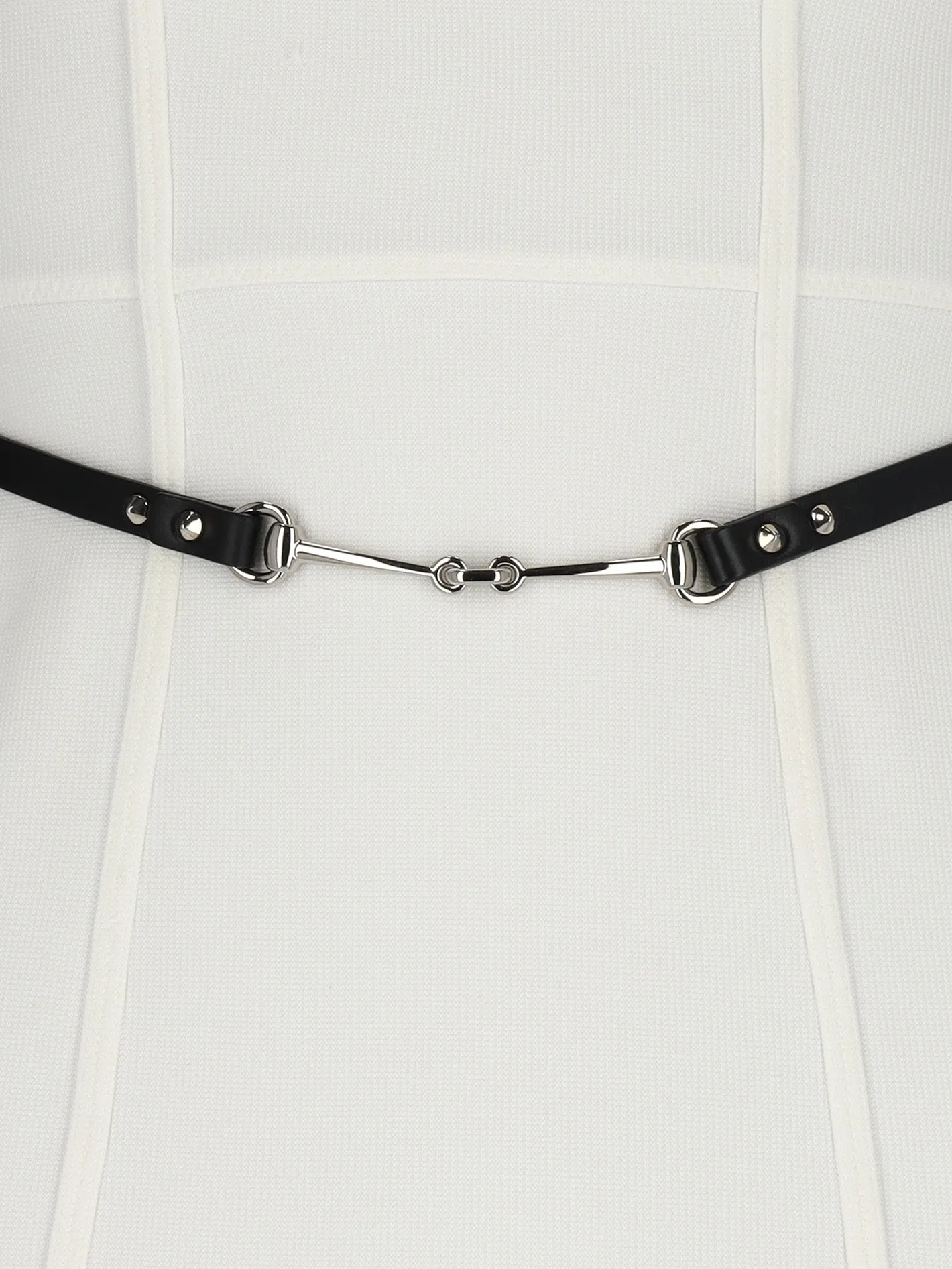 belted sleeveless knee-length dress