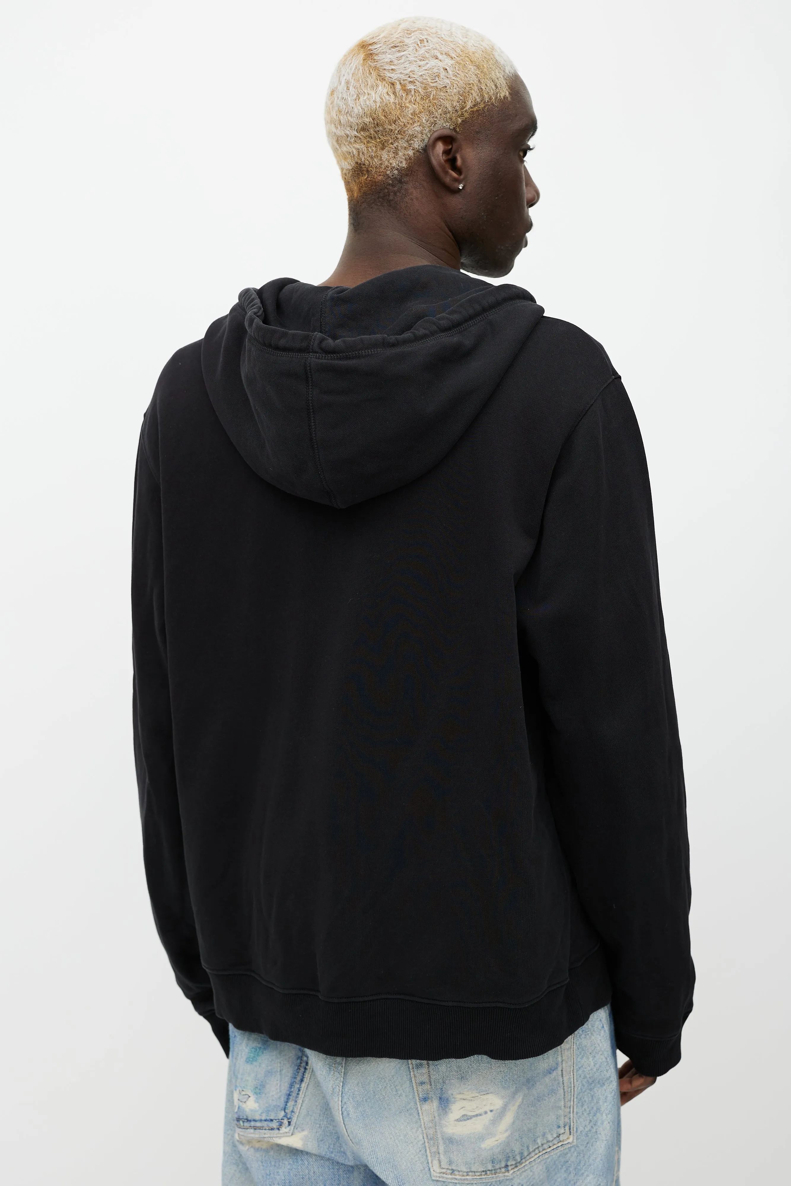 Black & Red Logo Zip Up Hoodie