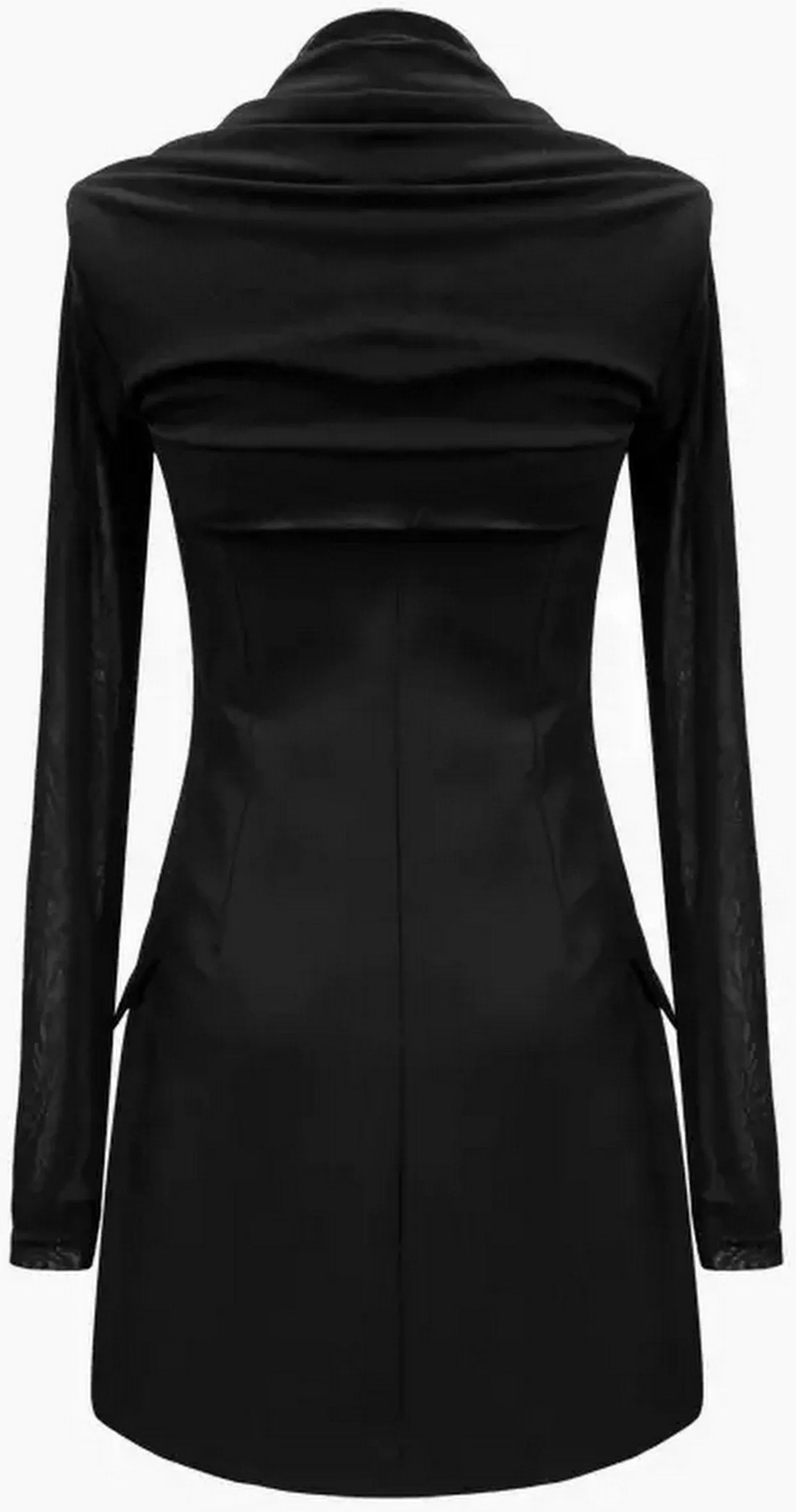 Black Buttoned Mini Dress
