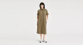 Buttoned Midi Dress