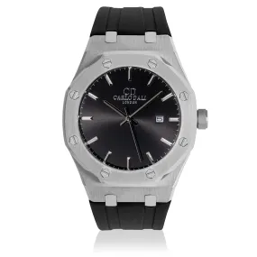 Classic Fusion Black Rubber Strap watch