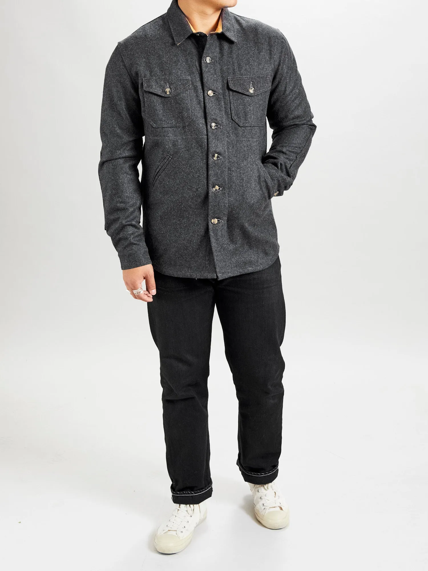 Crissman Overshirt in Charcoal