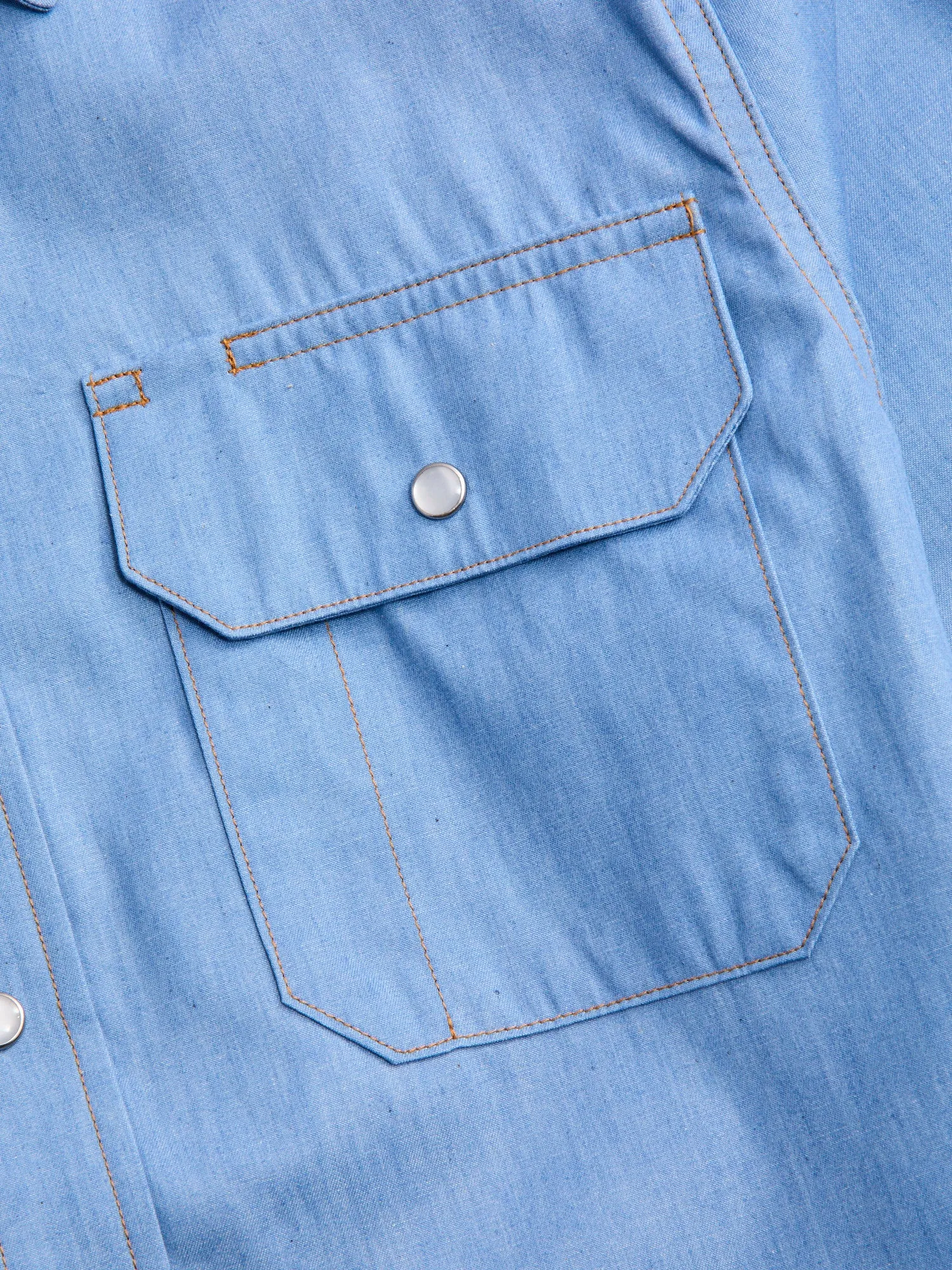 Drover Overshirt in Light Indigo Chambray