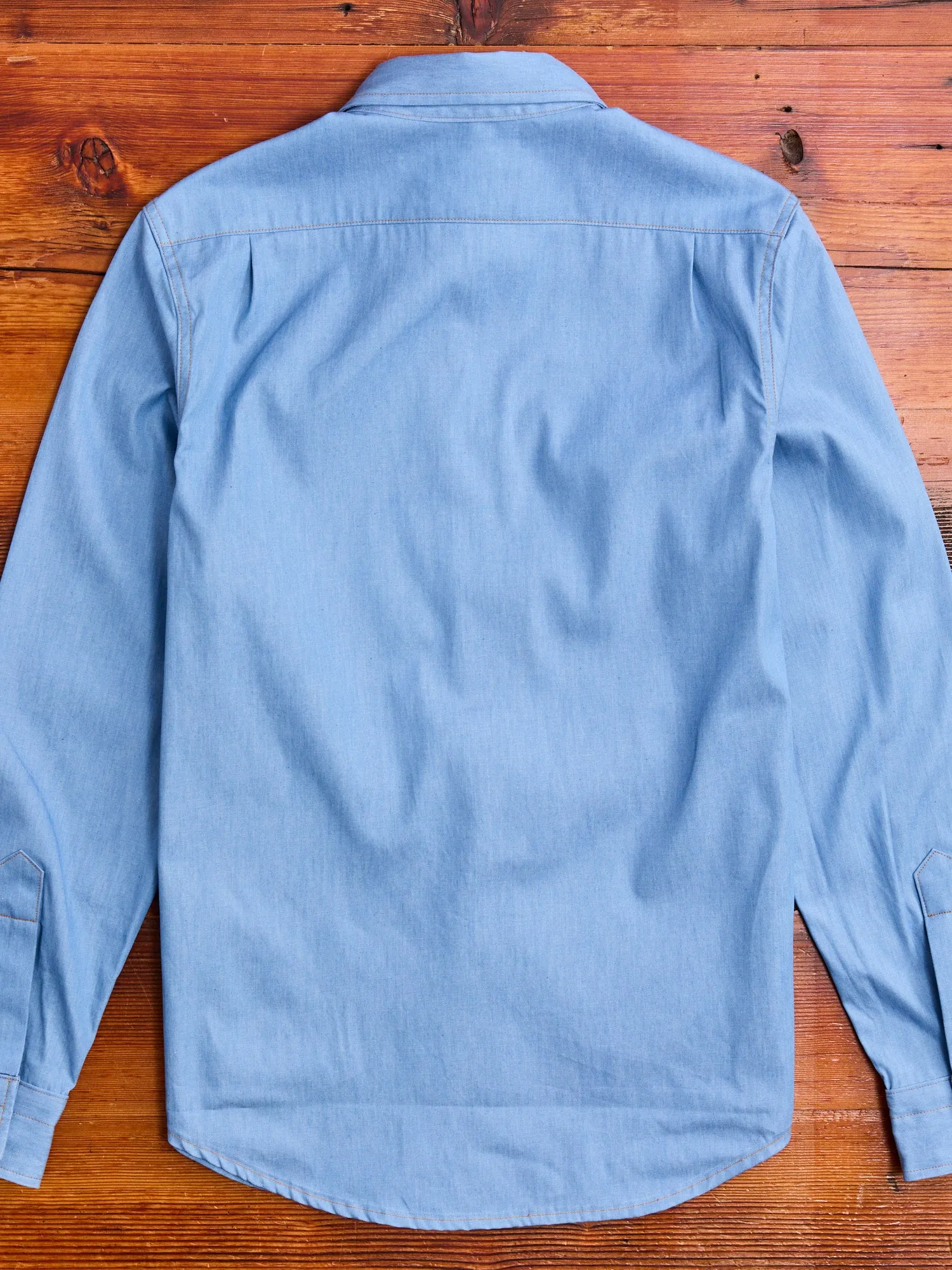 Drover Overshirt in Light Indigo Chambray