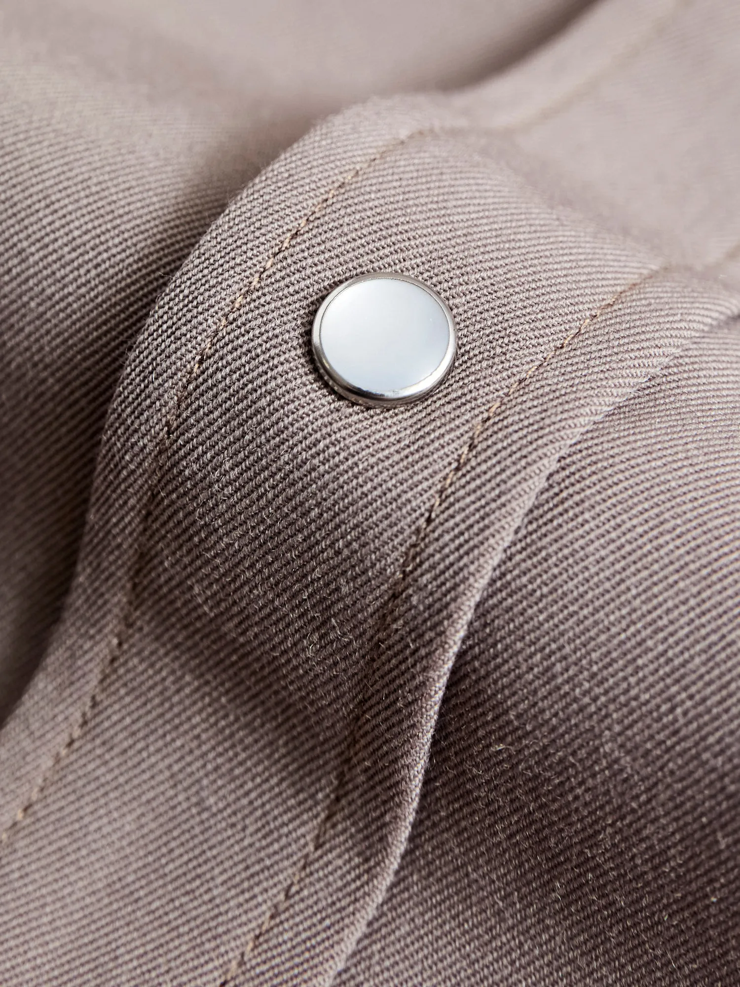 Drover Overshirt in Smoke Gabardine