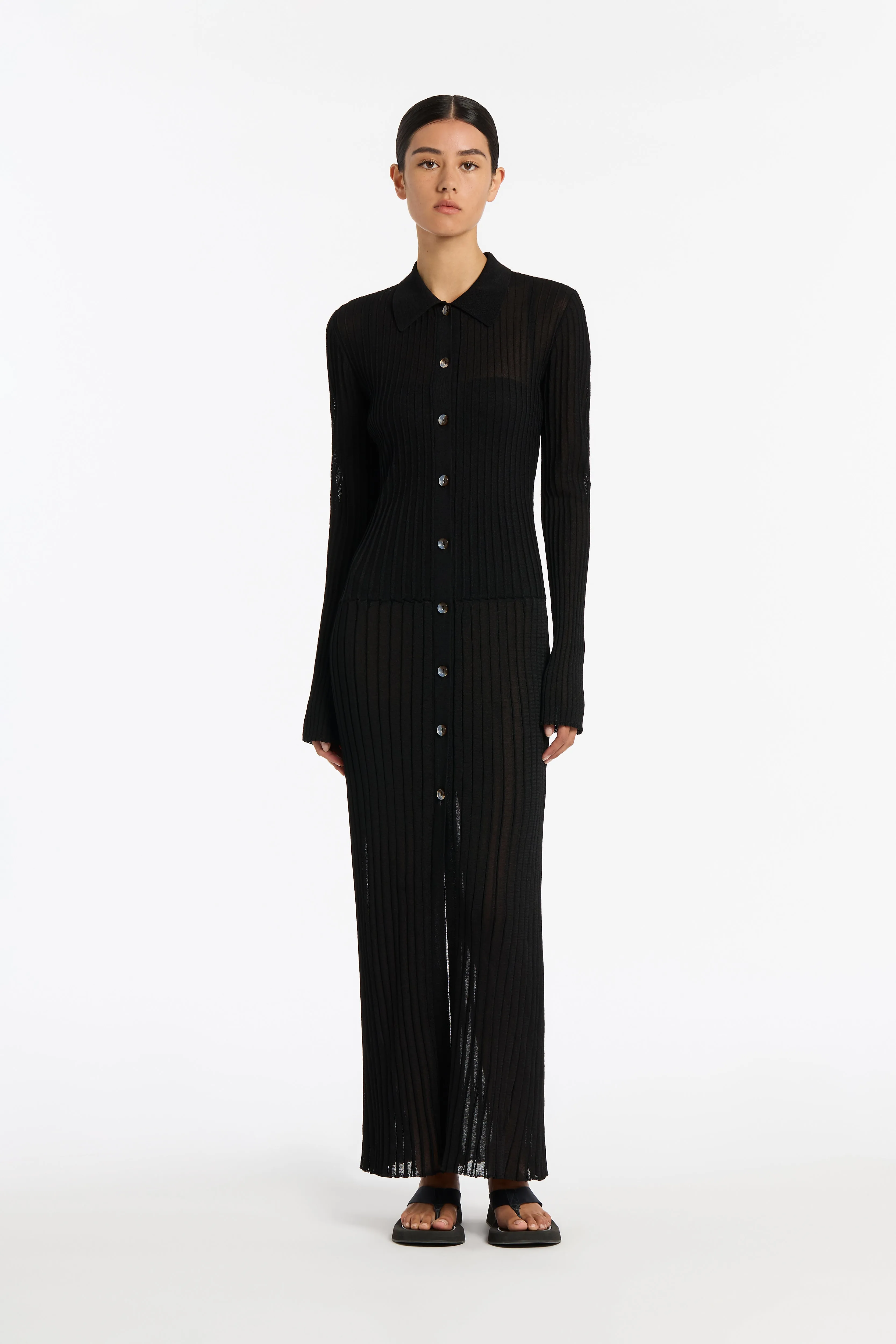 Eva Buttoned Maxi Dress
