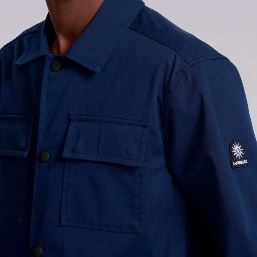 Gabardine Button Down Overshirt MOS05