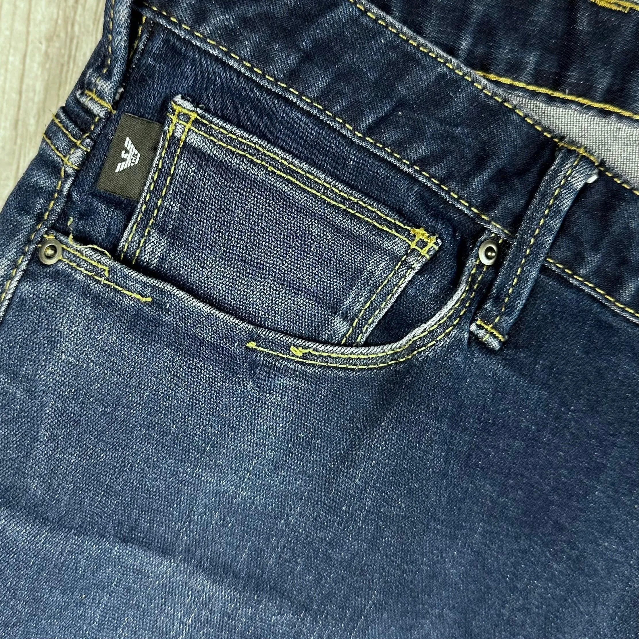 Georgio Armani Jeans Classic Straight Stretch Jeans -Size 34