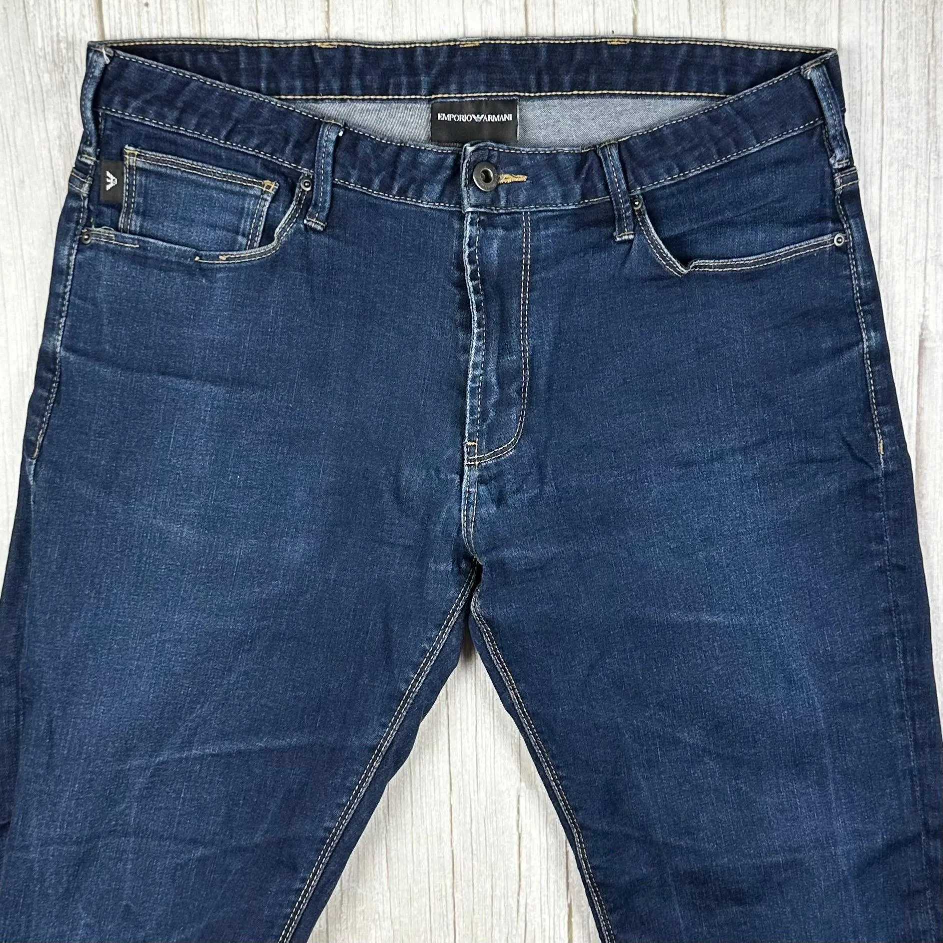 Georgio Armani Jeans Classic Straight Stretch Jeans -Size 34