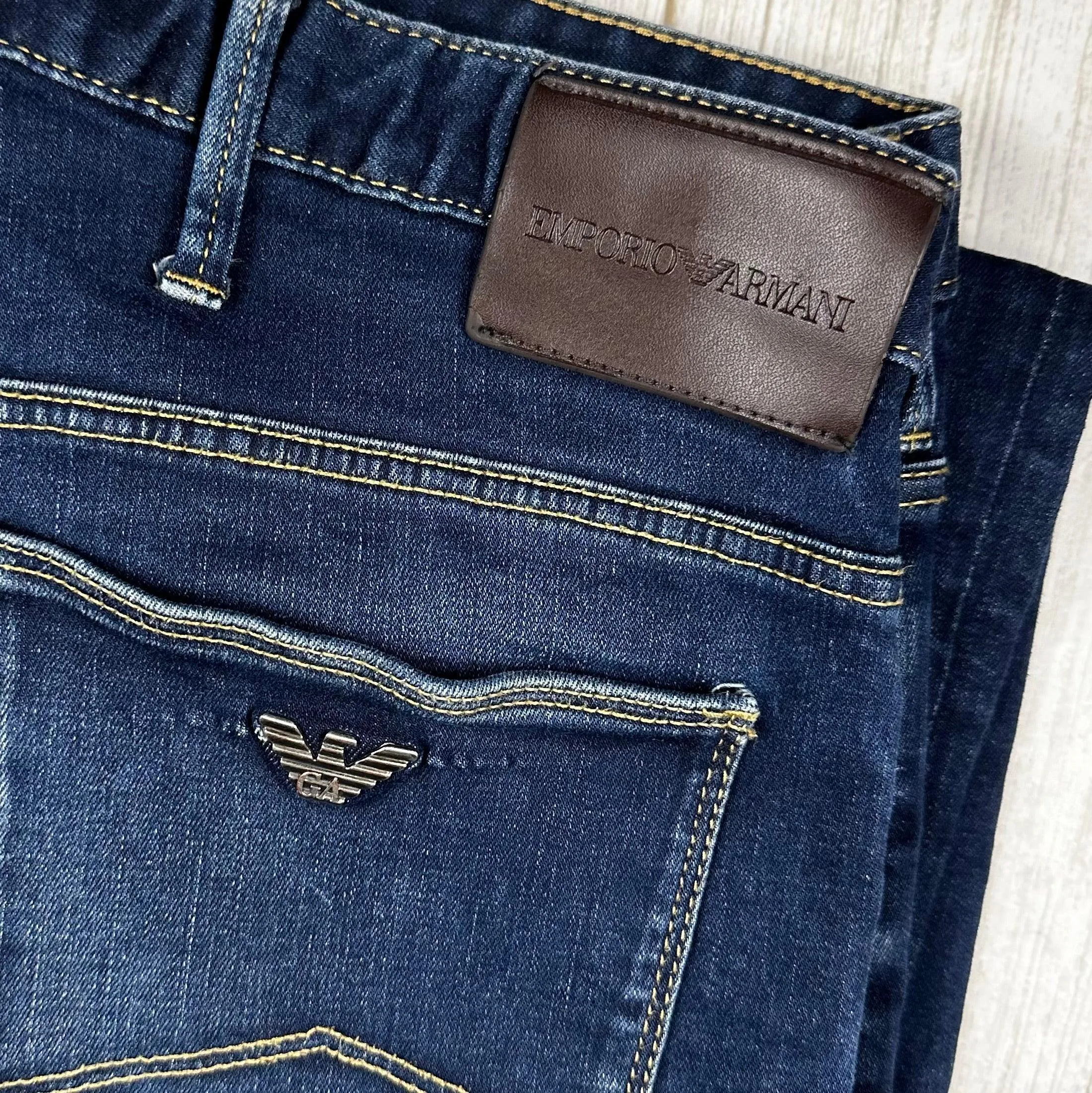 Georgio Armani Jeans Classic Straight Stretch Jeans -Size 34