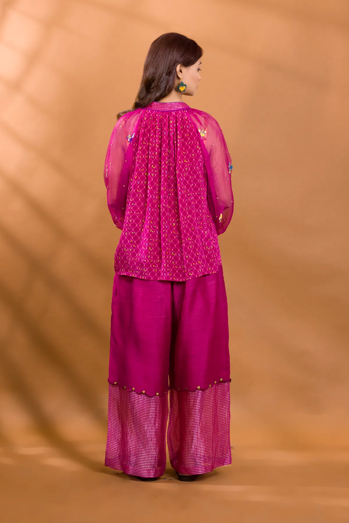 GULKAND FLORAL TOP WITH PALAZZO PANTS