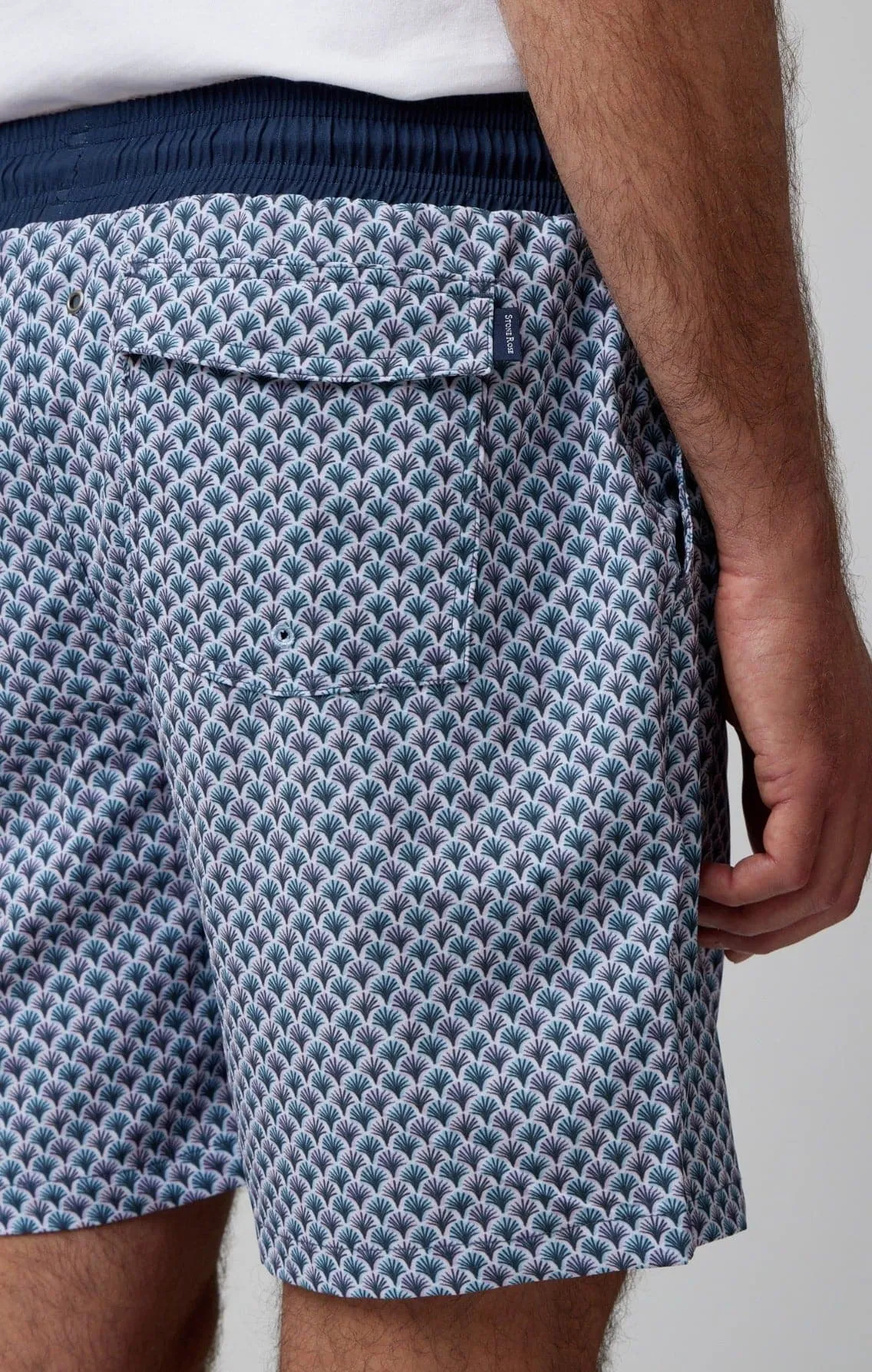 HELIOS - Lavender Palm Swim Shorts