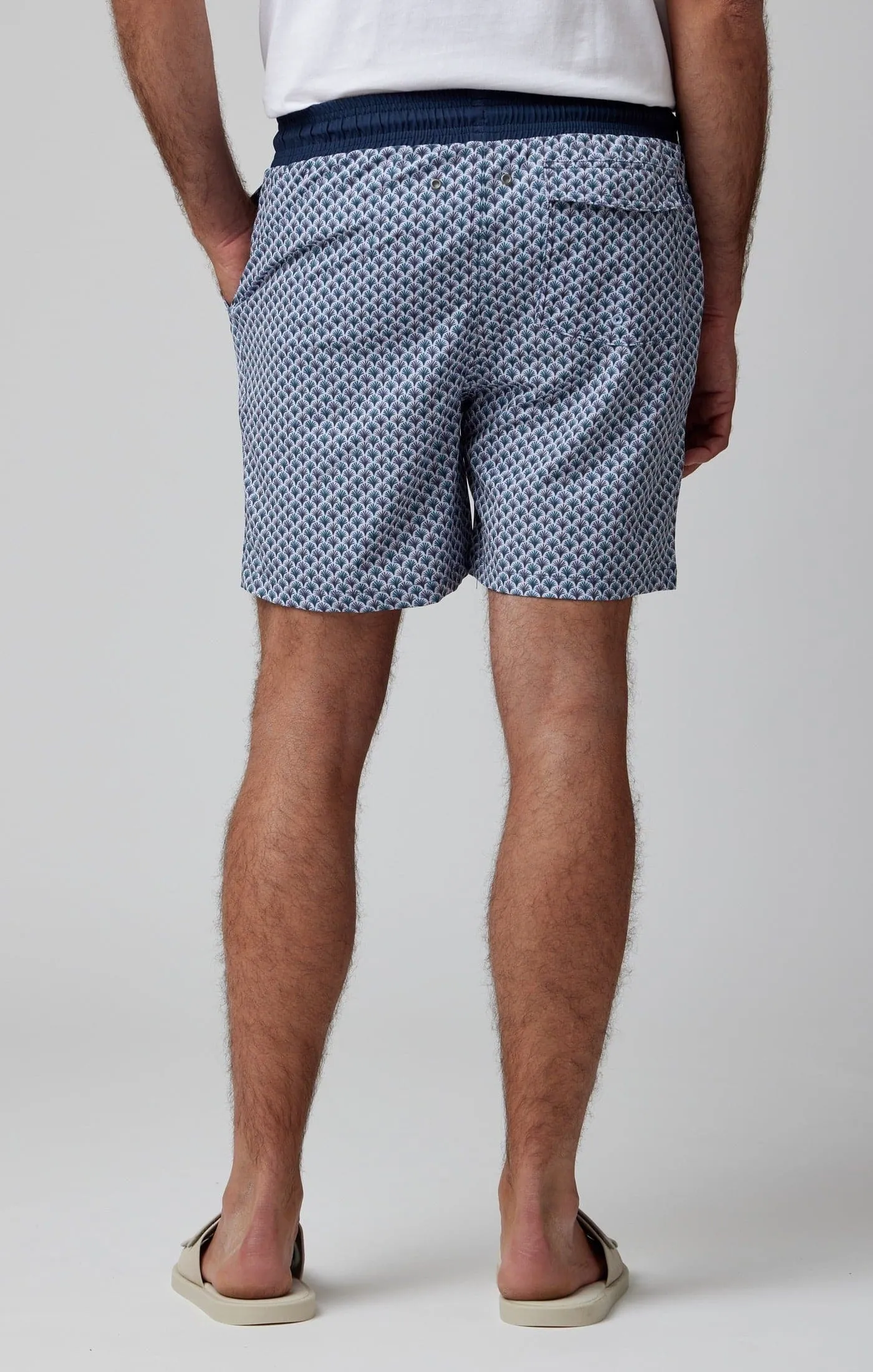 HELIOS - Lavender Palm Swim Shorts