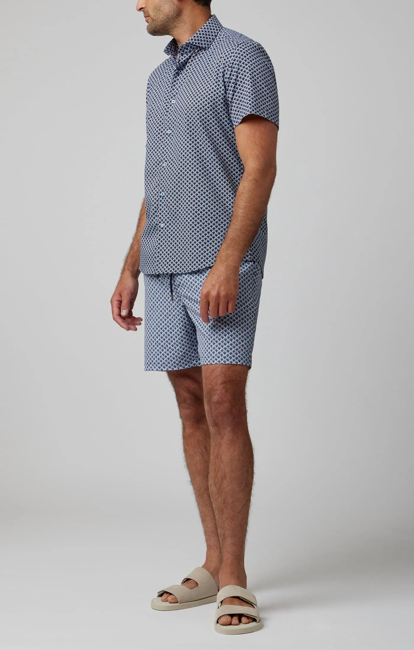 HELIOS - Lavender Palm Swim Shorts