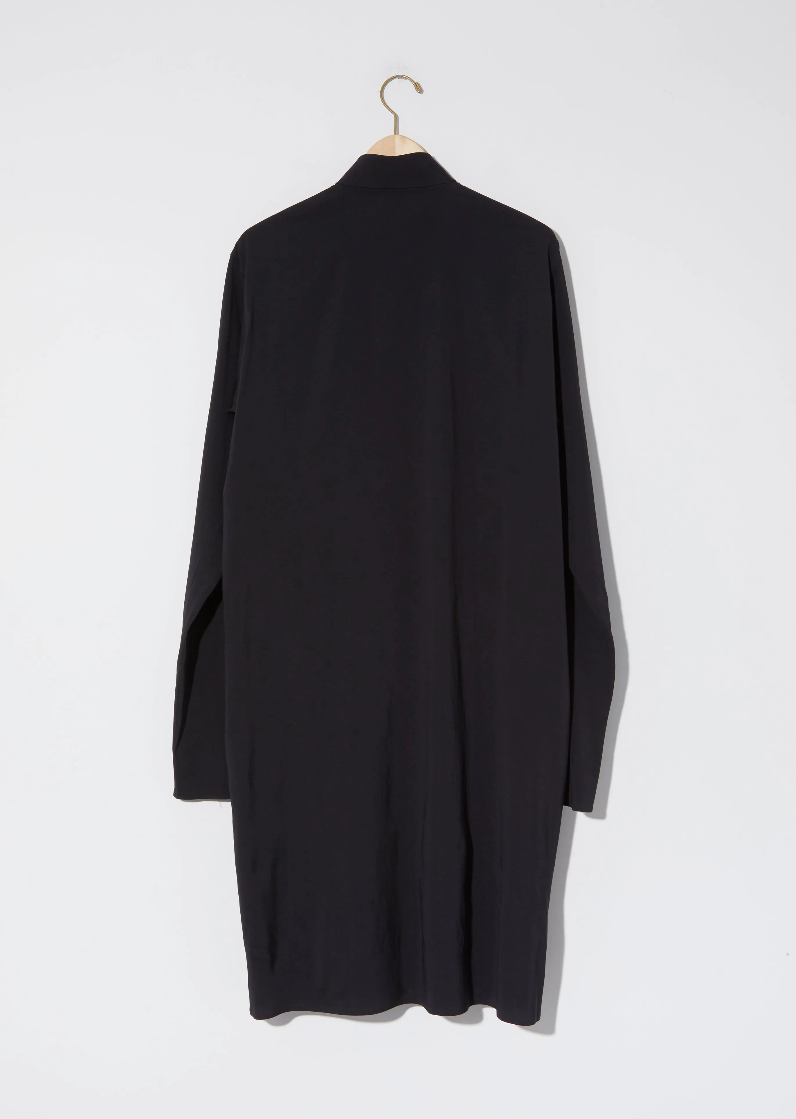 High-Collar Buttoned Dress