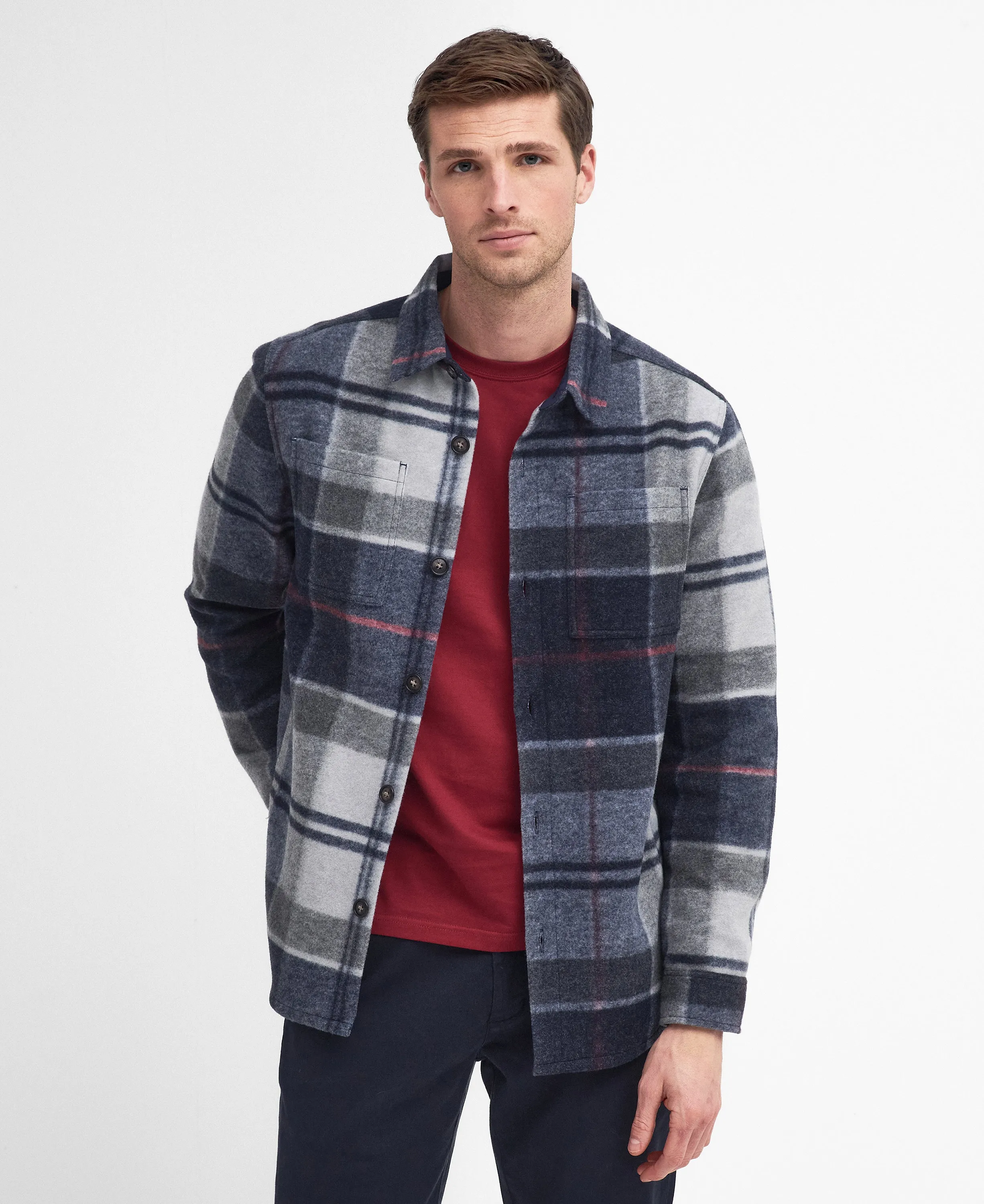 ID24636-Barbour Blue Tartan Chapter Overshirt