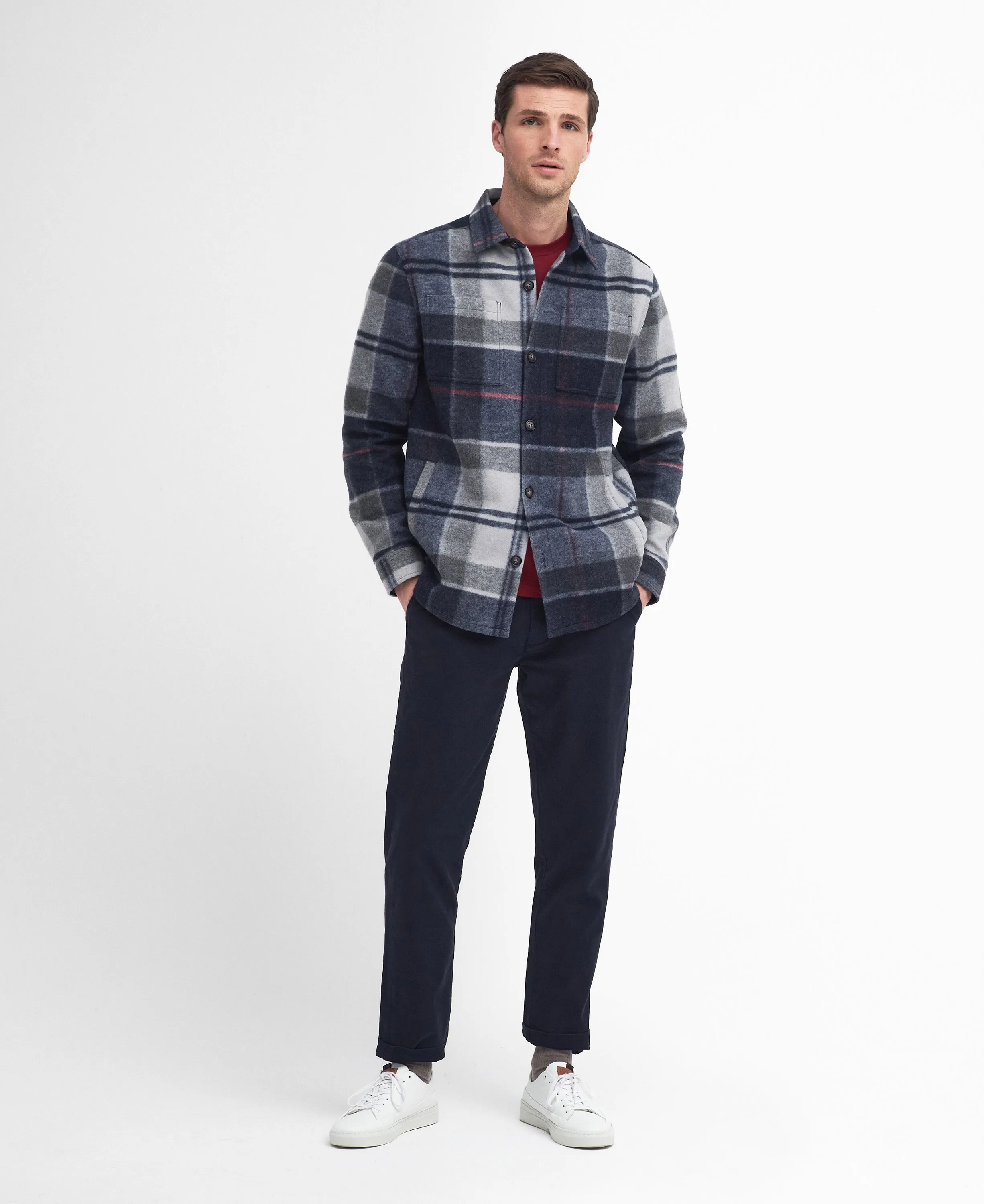 ID24636-Barbour Blue Tartan Chapter Overshirt