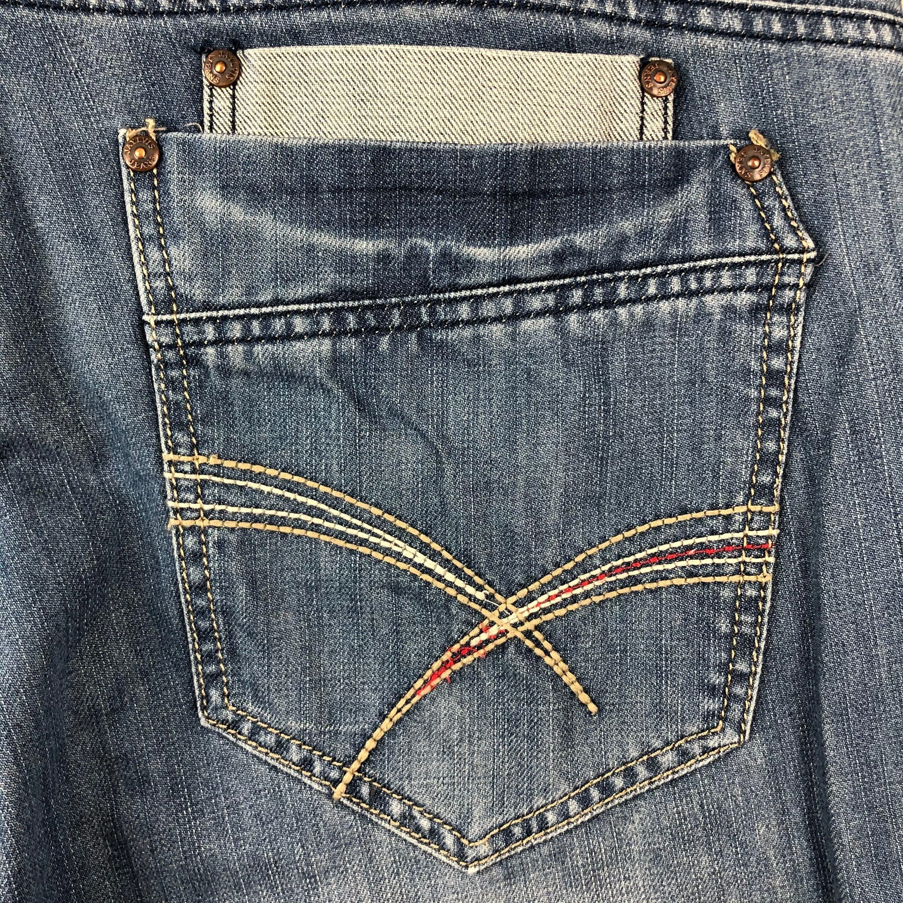 Jaylvis Jeans Classic Tapered Fit Mens Logo Jeans - Size 34/34