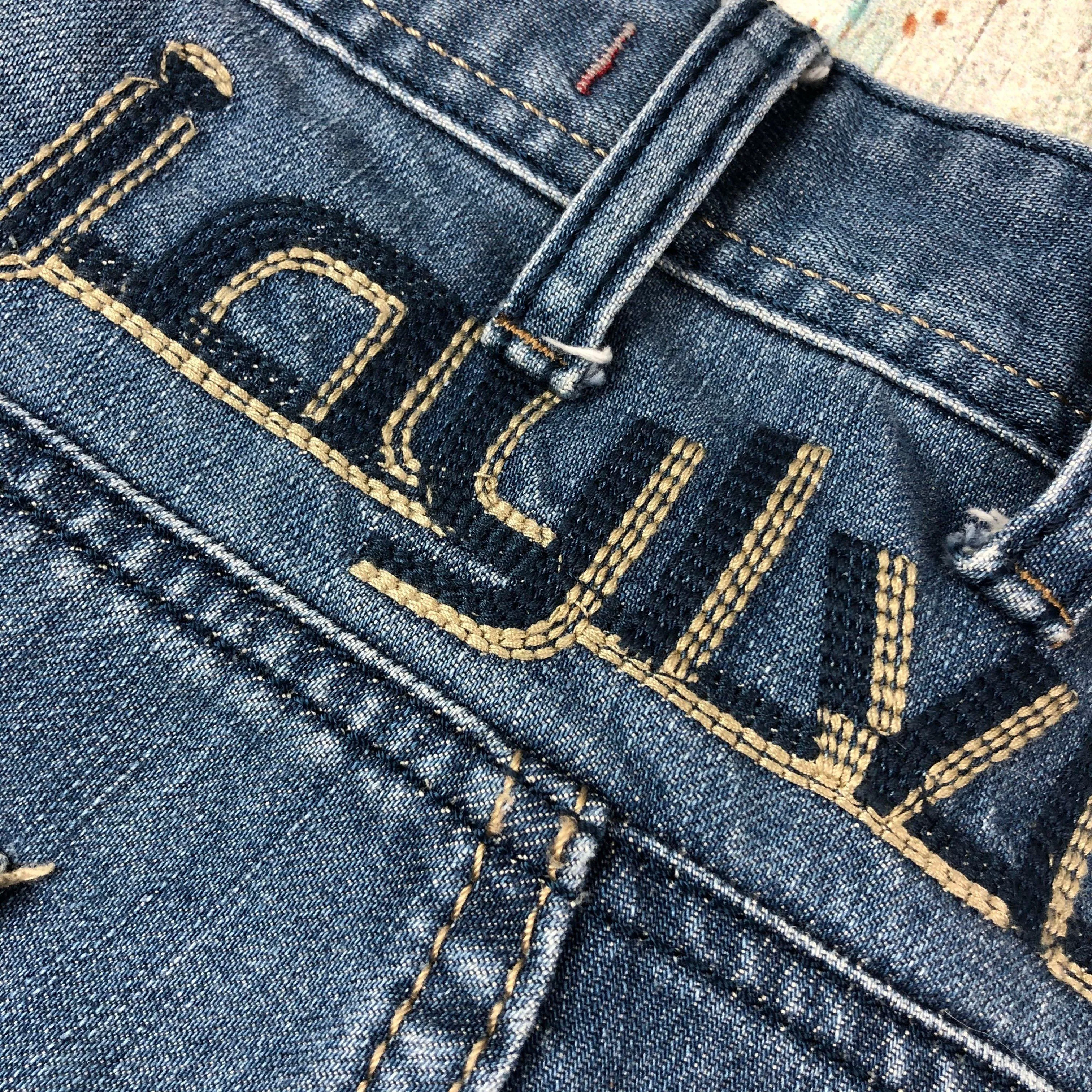 Jaylvis Jeans Classic Tapered Fit Mens Logo Jeans - Size 34/34