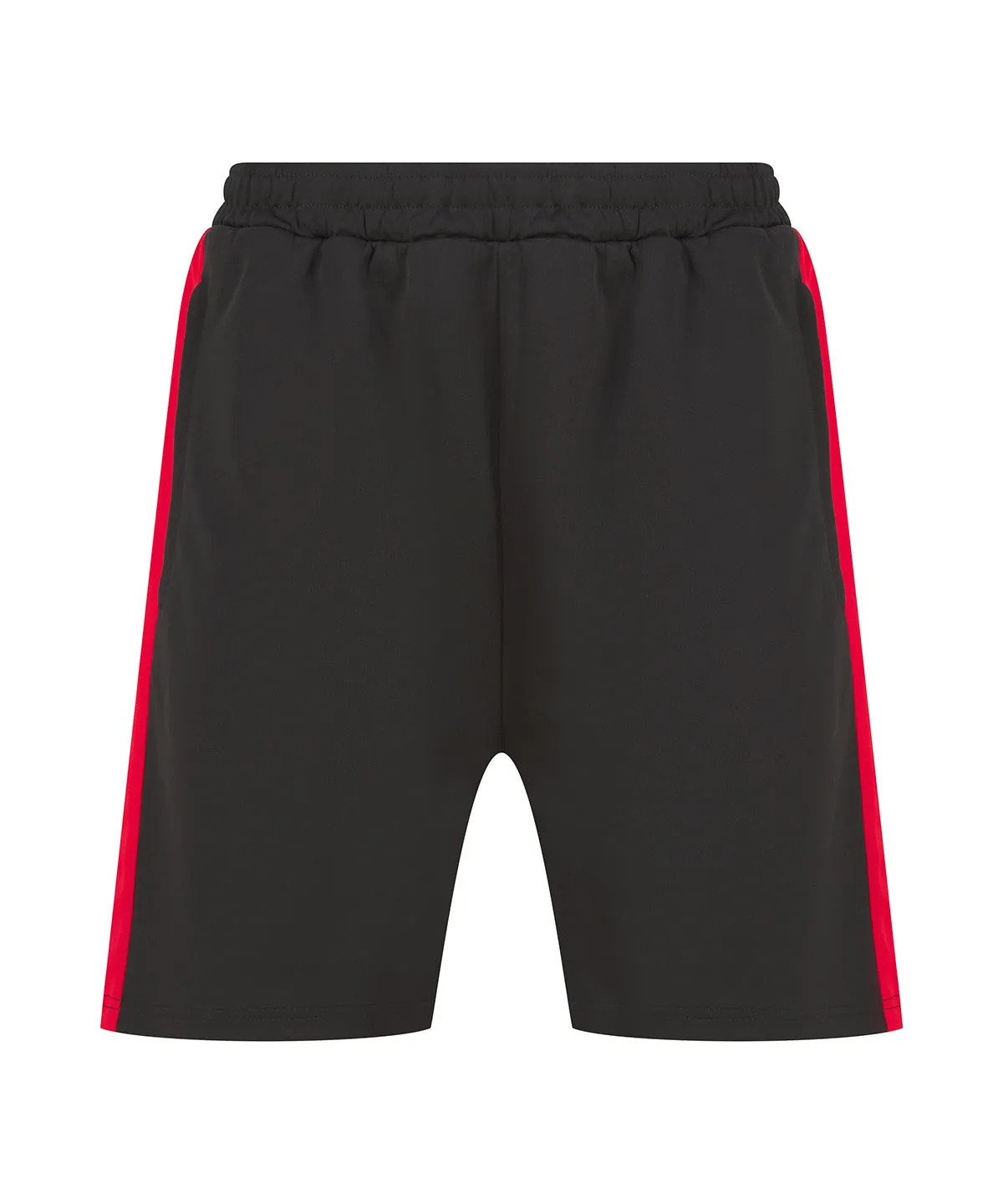 Knitted shorts with zip pockets | Black/Red