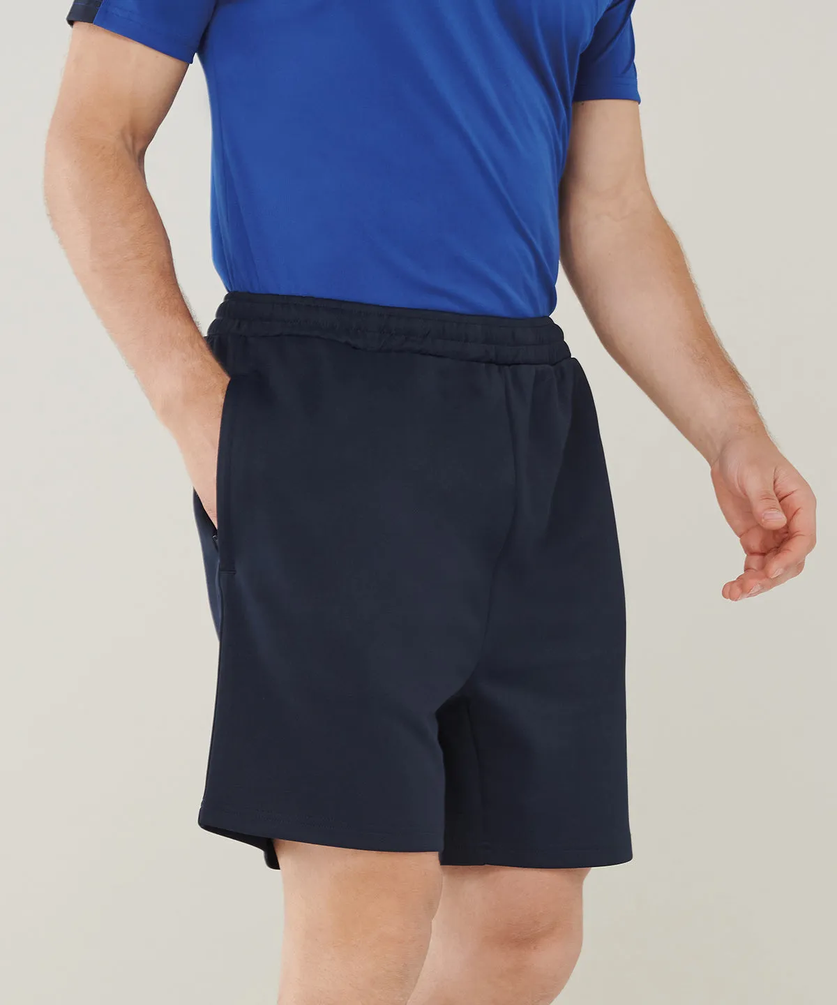 Knitted shorts with zip pockets | Black/Red