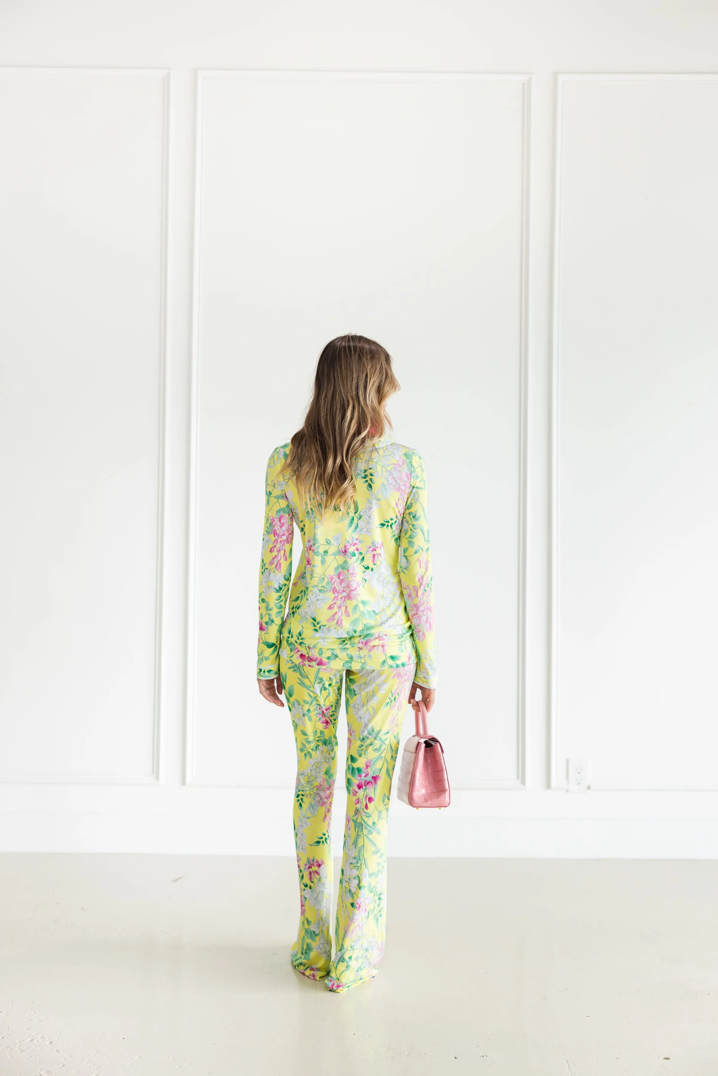 Leonard Paris Narcisse Floral Flare Pant