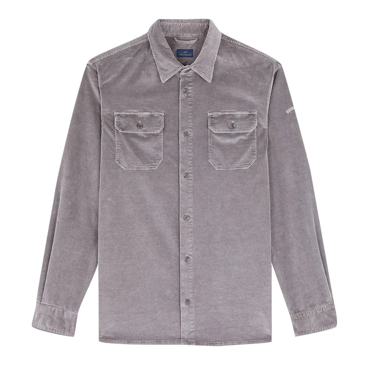 Light Grey Velvet Corduroy Overshirt