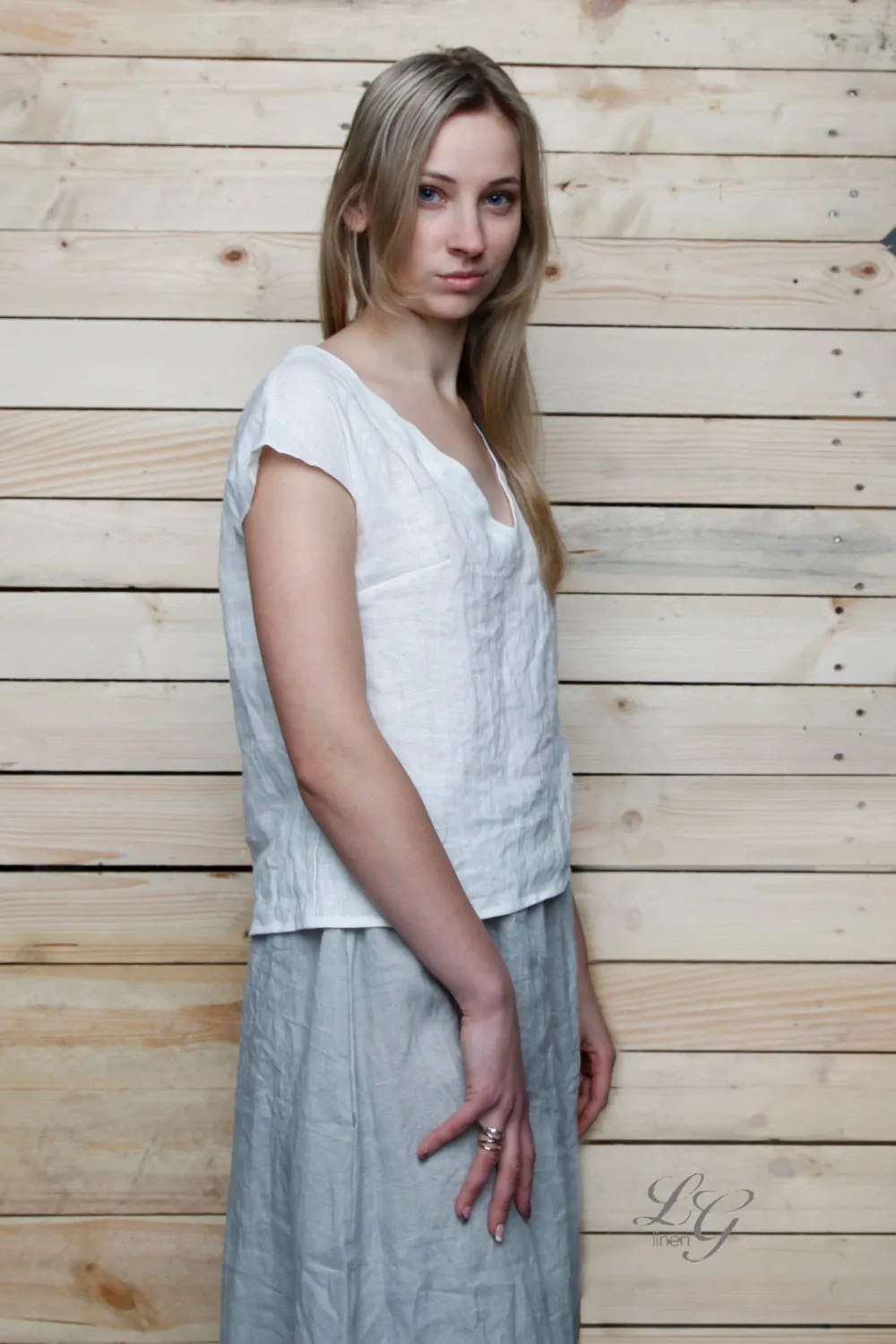 Linen Sleeveless Top ELLA