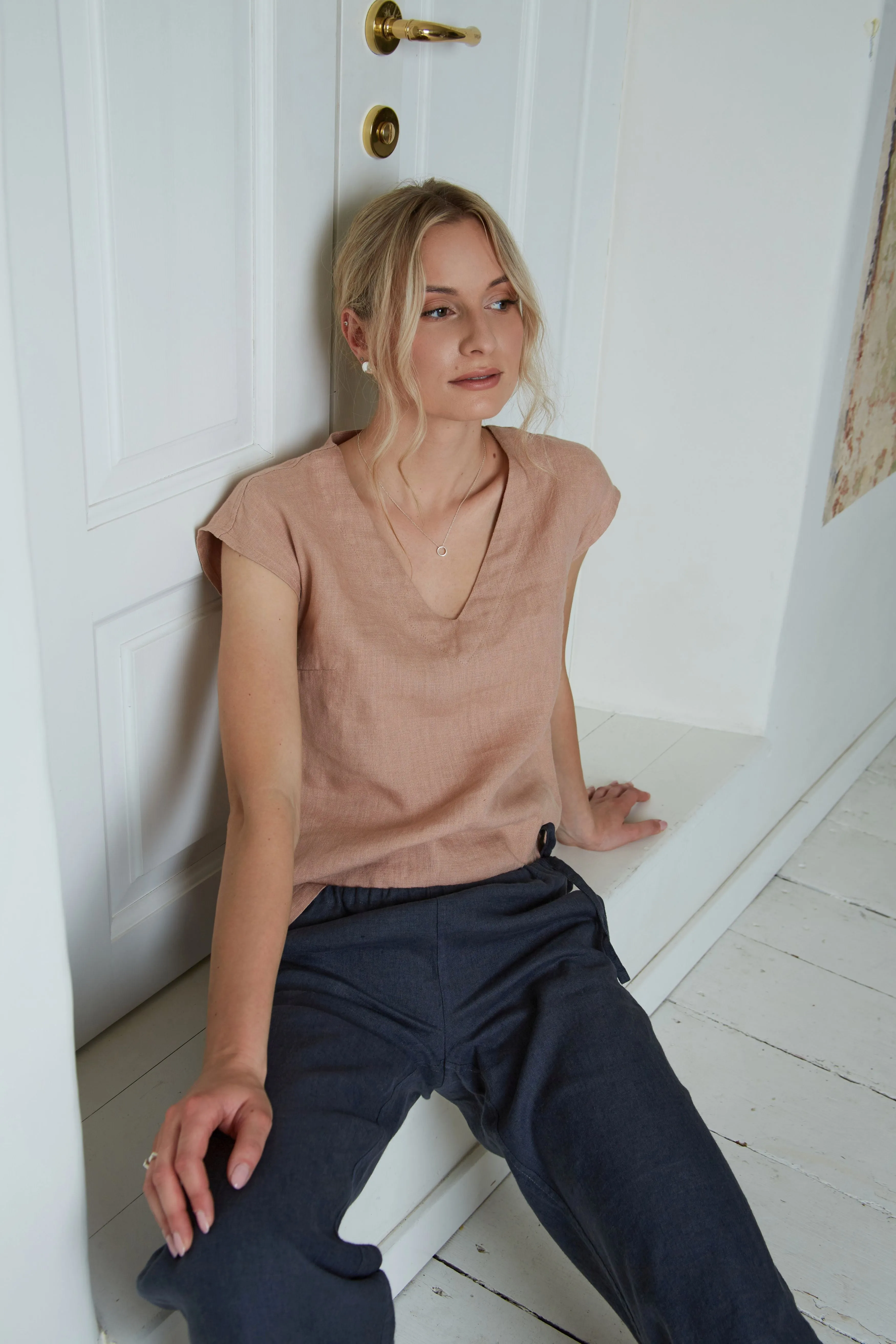 Linen Sleeveless Top ELLA