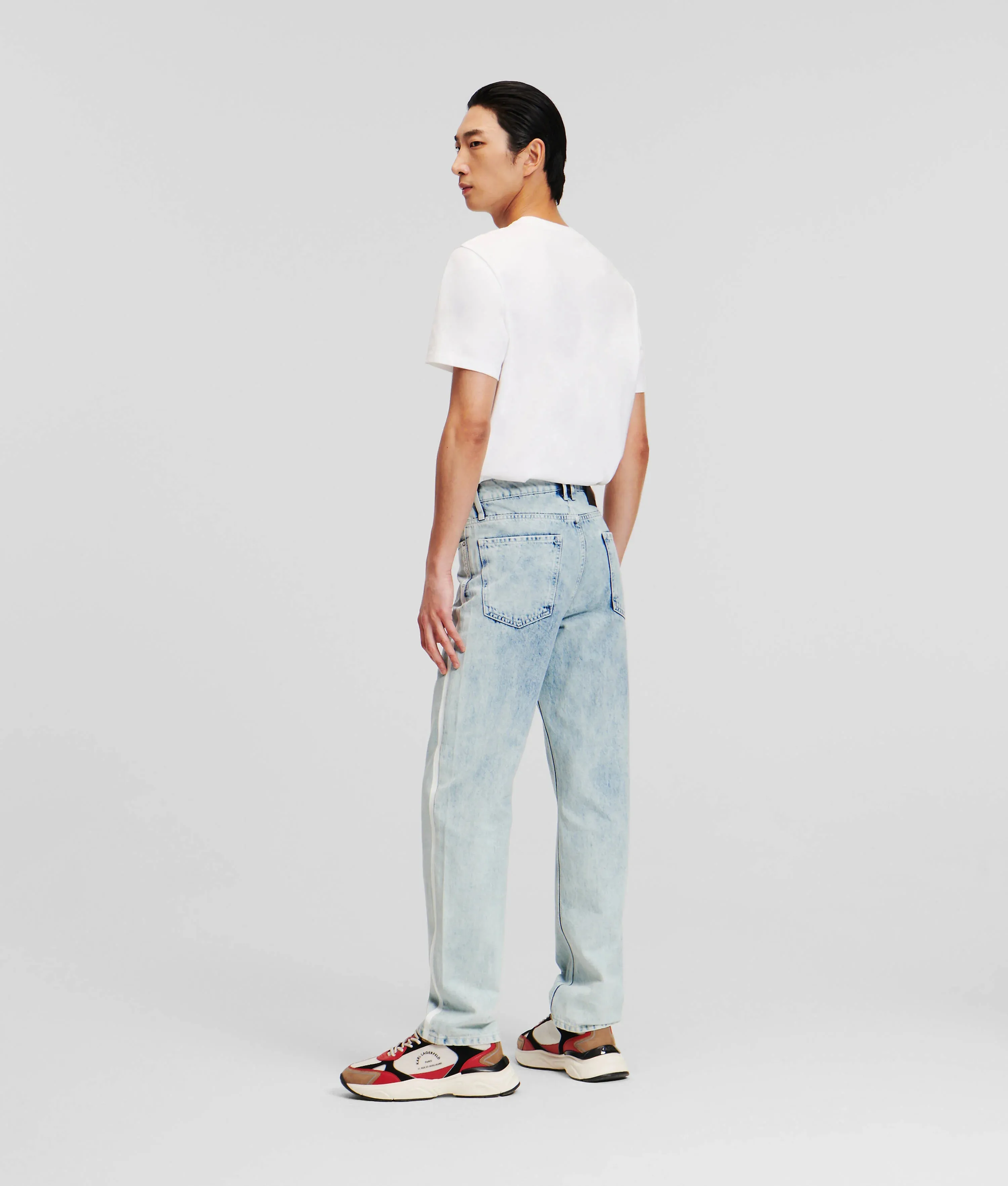 Logo Tape Straight Jeans*
