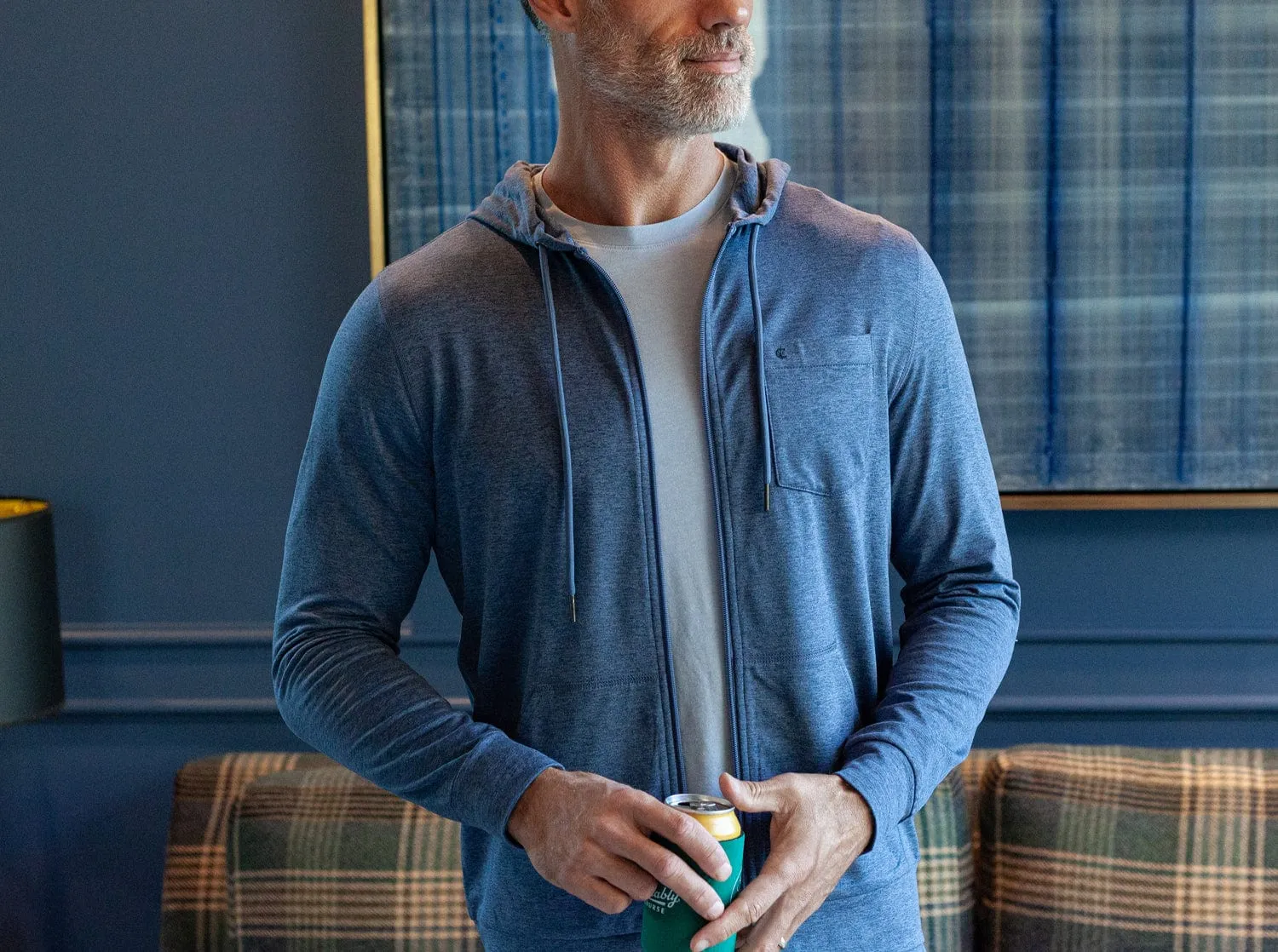 Lounge Zip-Up Hoodie - Navy