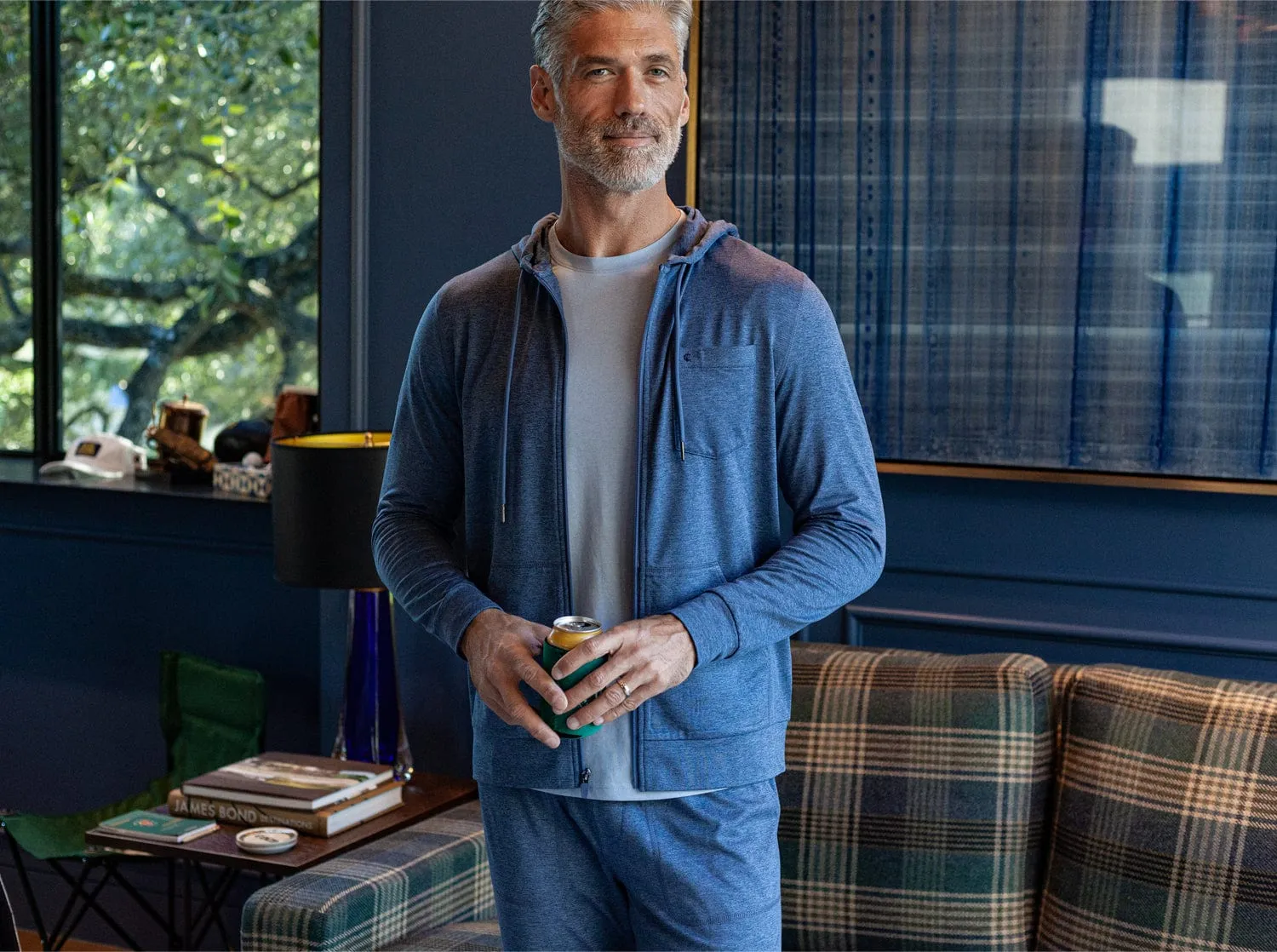 Lounge Zip-Up Hoodie - Navy