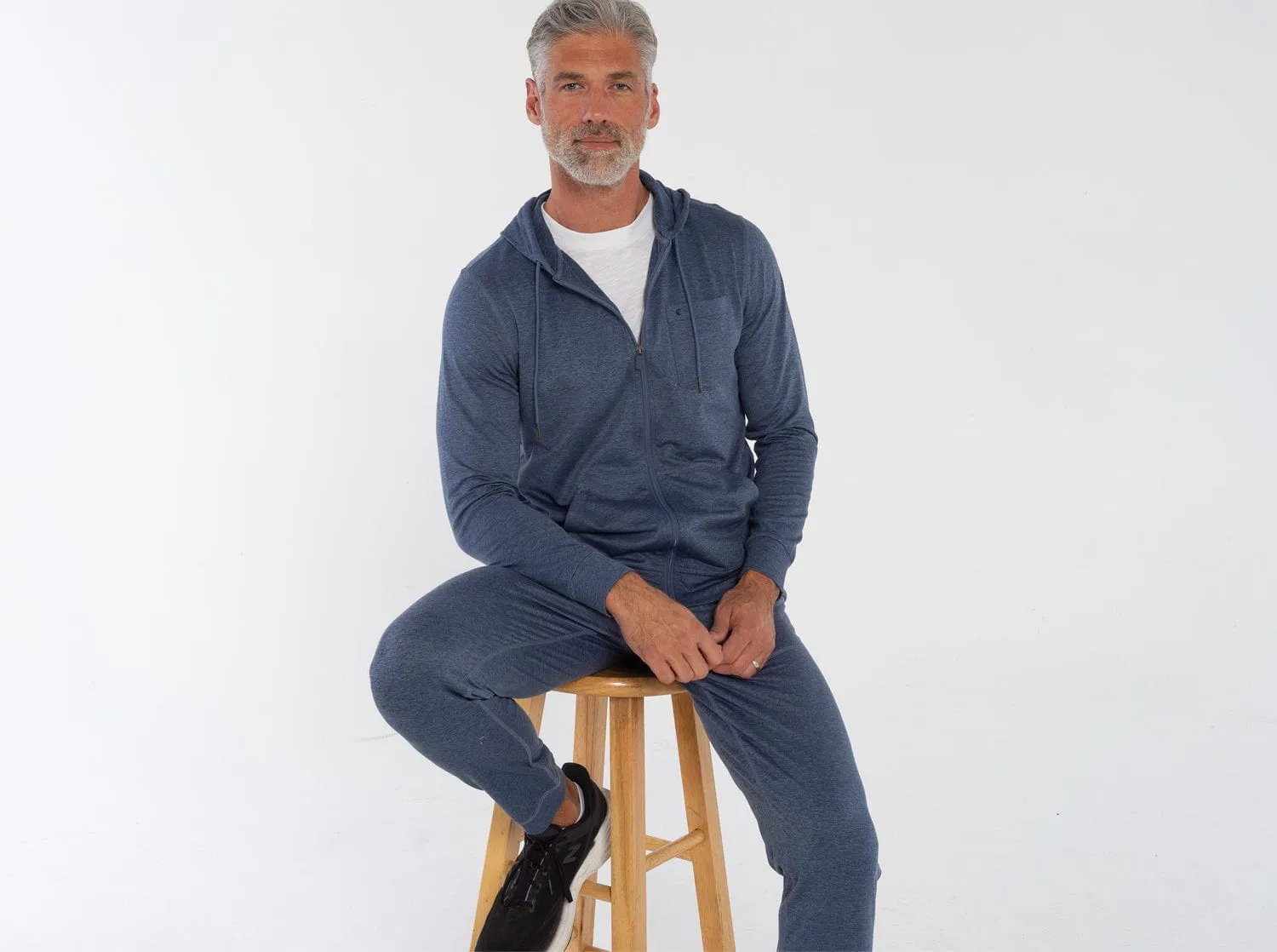 Lounge Zip-Up Hoodie - Navy