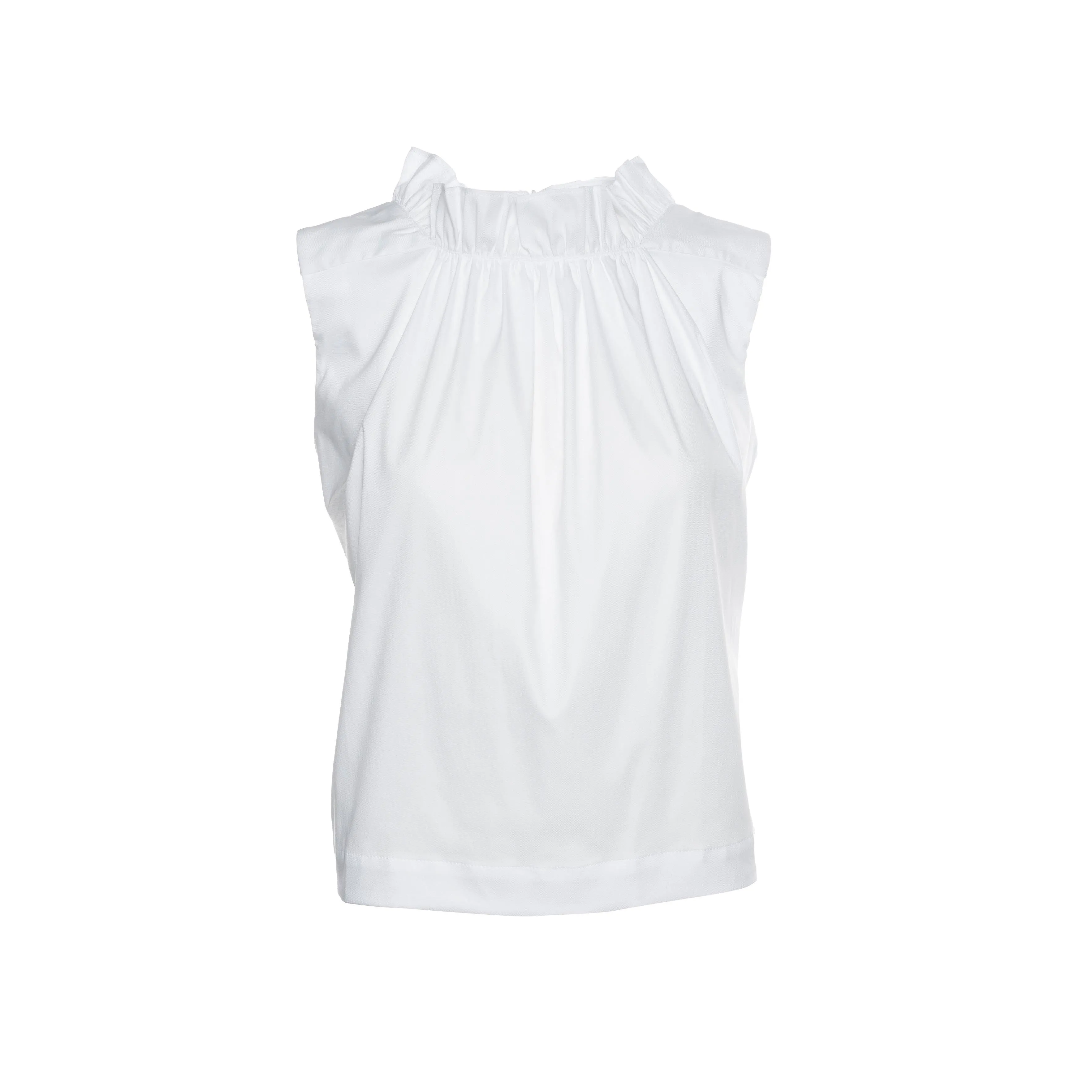Lucia Ruffle Top in brrr° Oxford