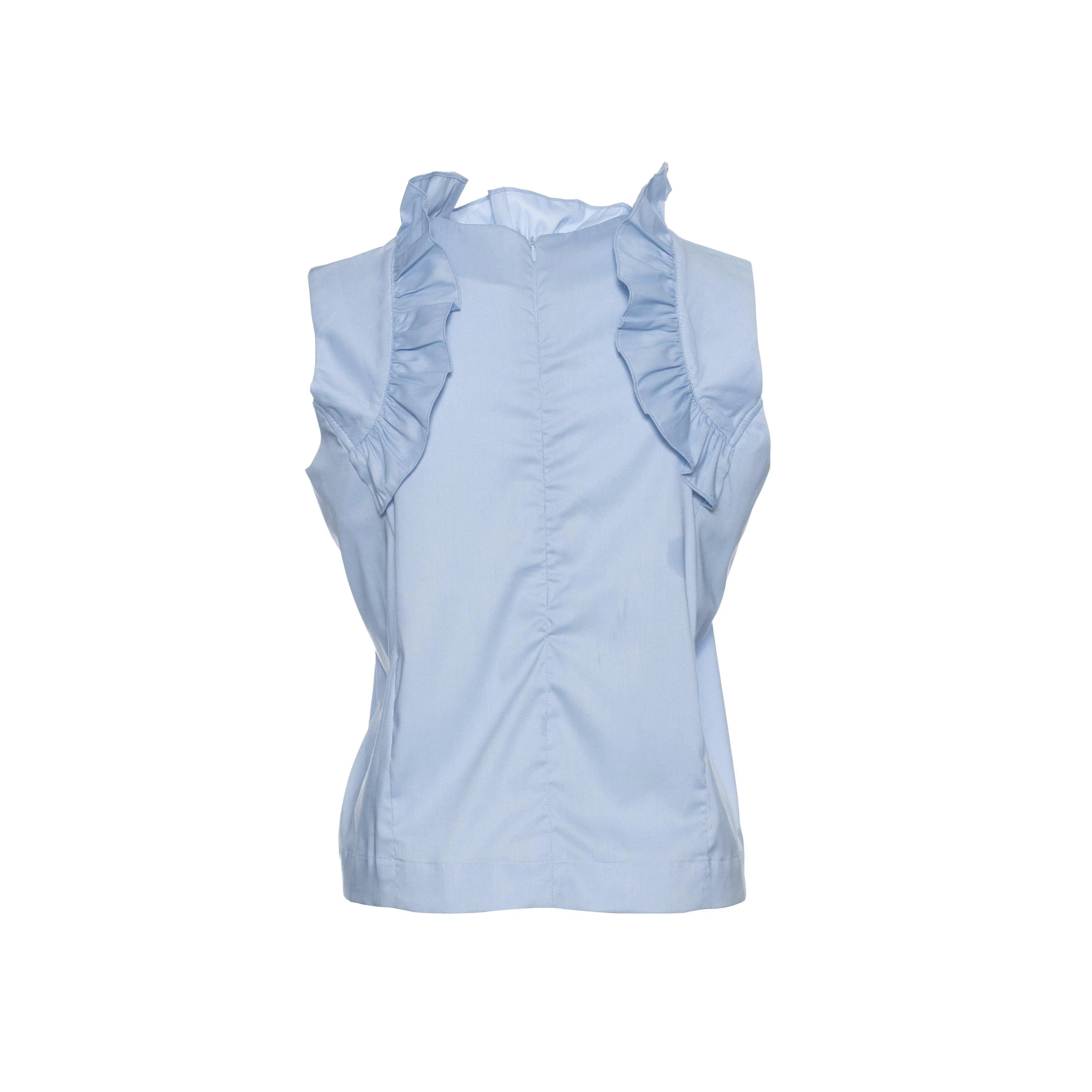 Lucia Ruffle Top in brrr° Oxford