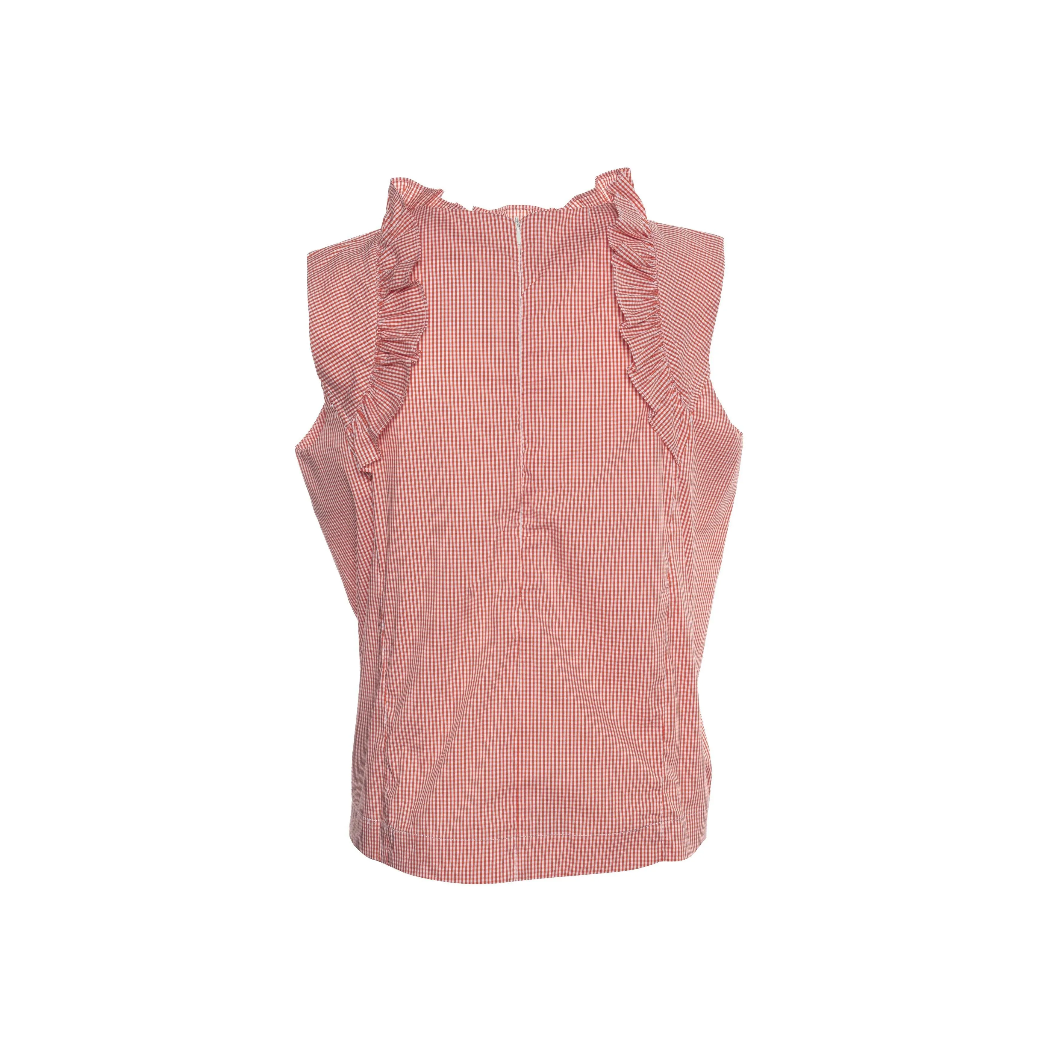 Lucia Ruffle Top in Performance Poplin