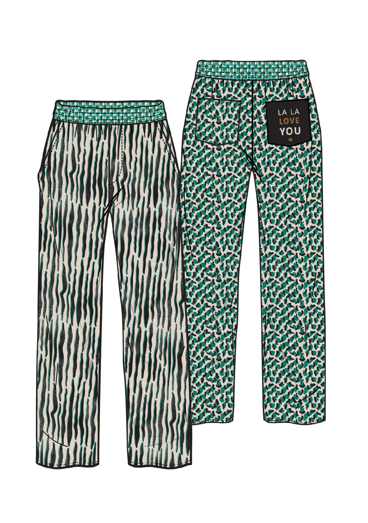 Me369 Bailey Pant Tropical Safari