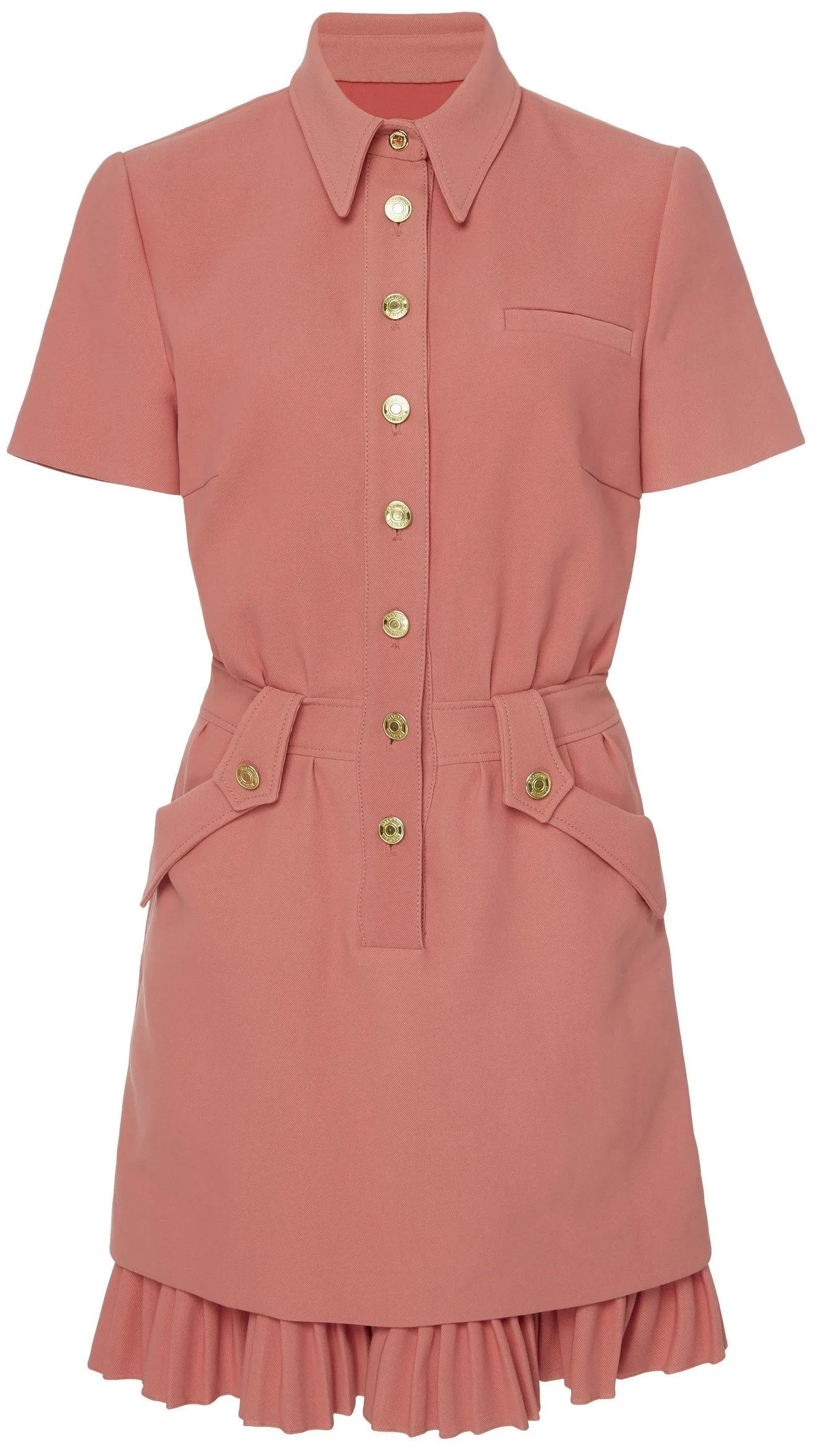 Mini Buttoned Shirt-Dress