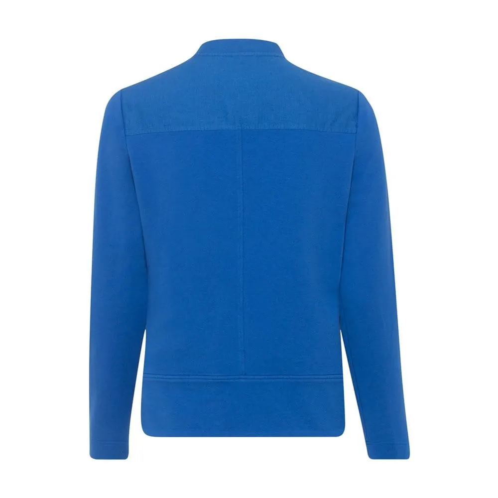 Olsen Linen Patch Jersey Jacket Cobalt