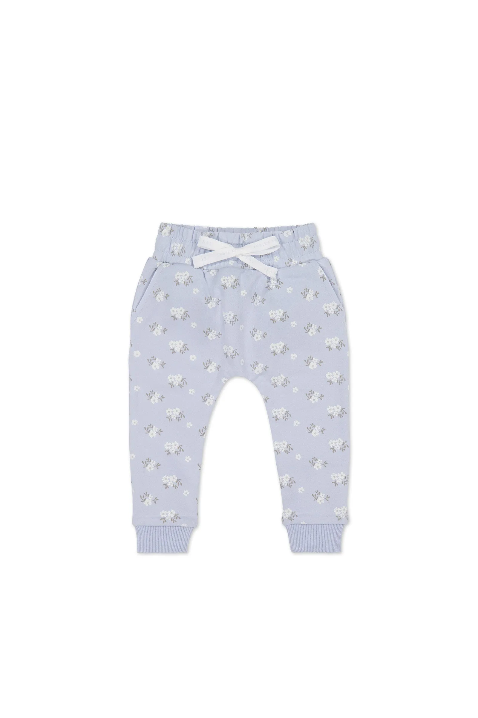 Organic Cotton Morgan Track Pant - Rose Floral Smoke