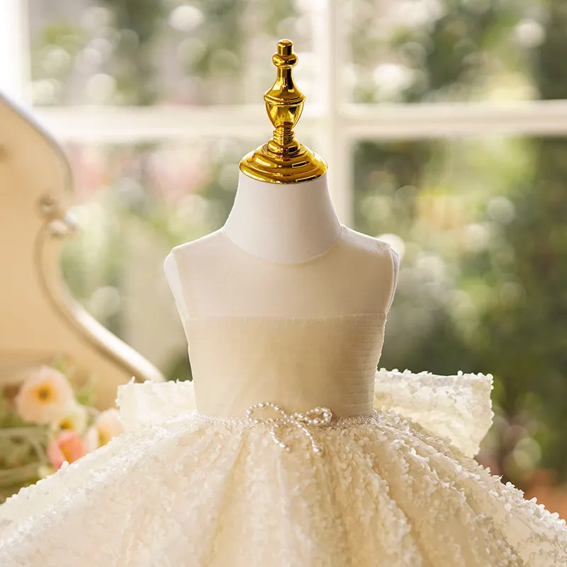 OT017 Children's princess dress luxury high-end girls performance costume flower girl wedding dress for little girls