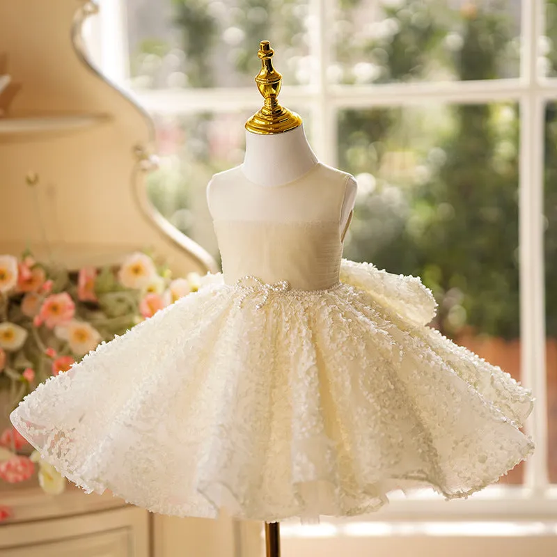 OT017 Children's princess dress luxury high-end girls performance costume flower girl wedding dress for little girls