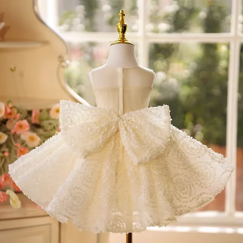 OT017 Children's princess dress luxury high-end girls performance costume flower girl wedding dress for little girls