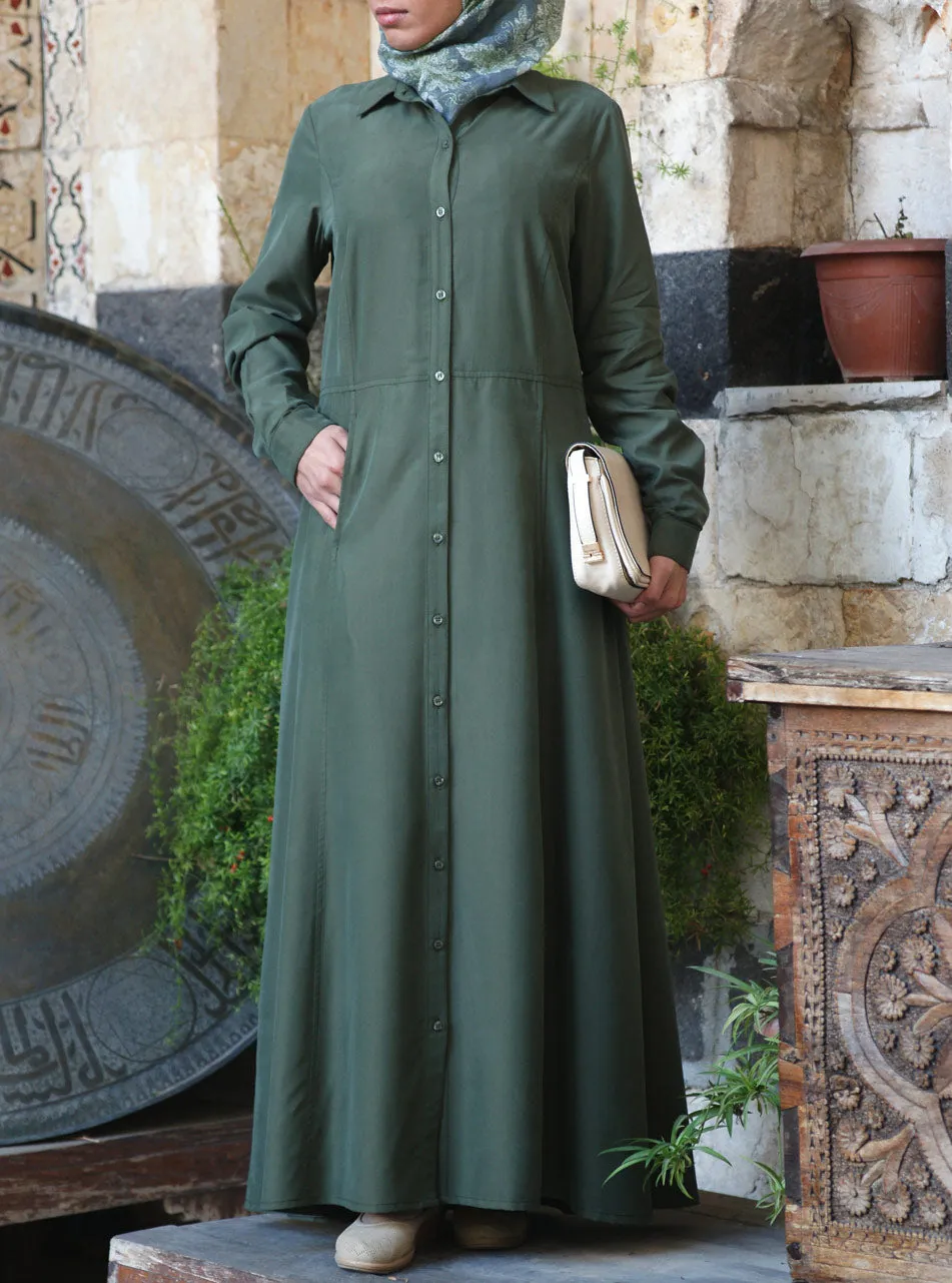 Peach Touch Modal Shirtdress